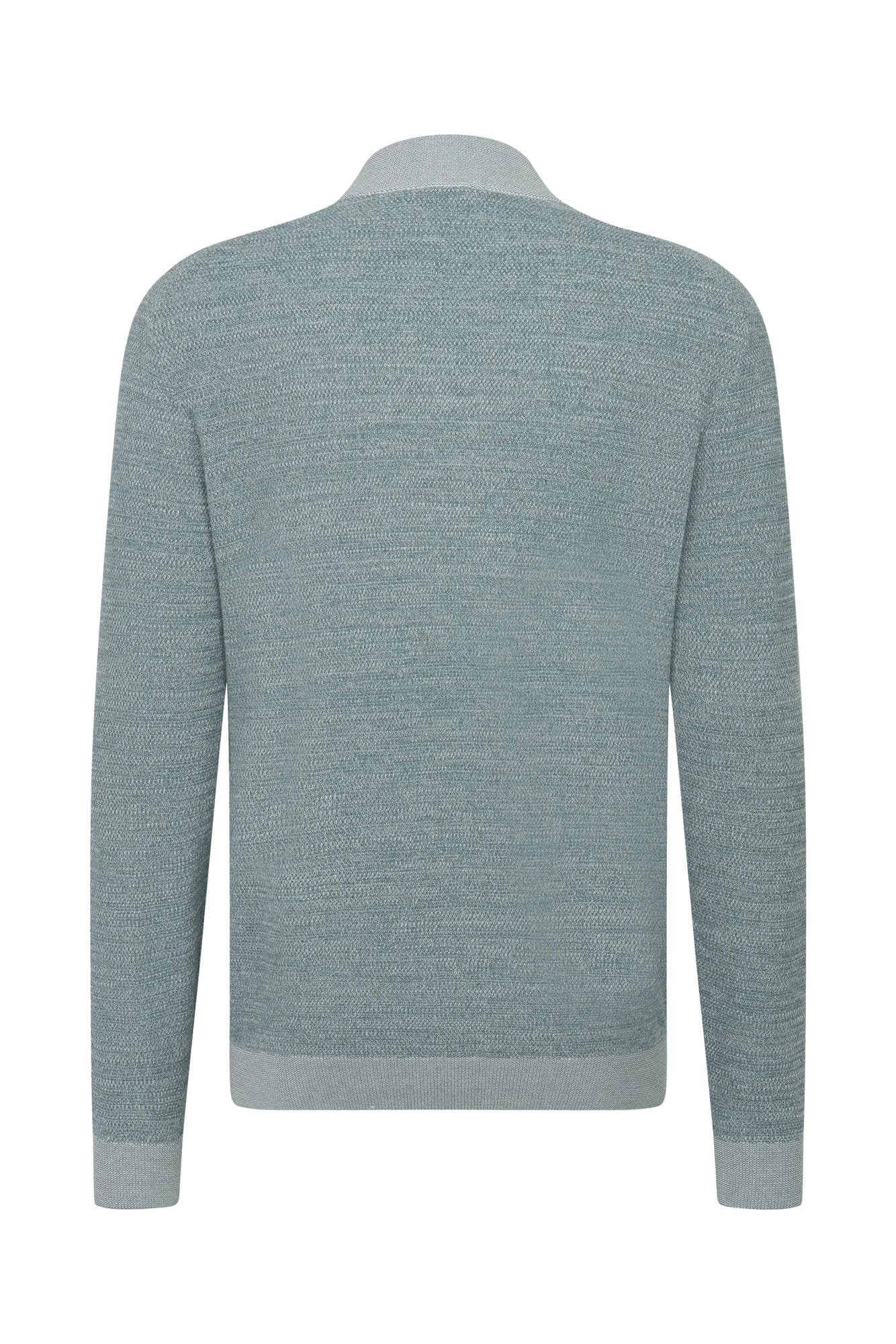 Bugatti Quarter Zip Two-Tone Jumper - Green