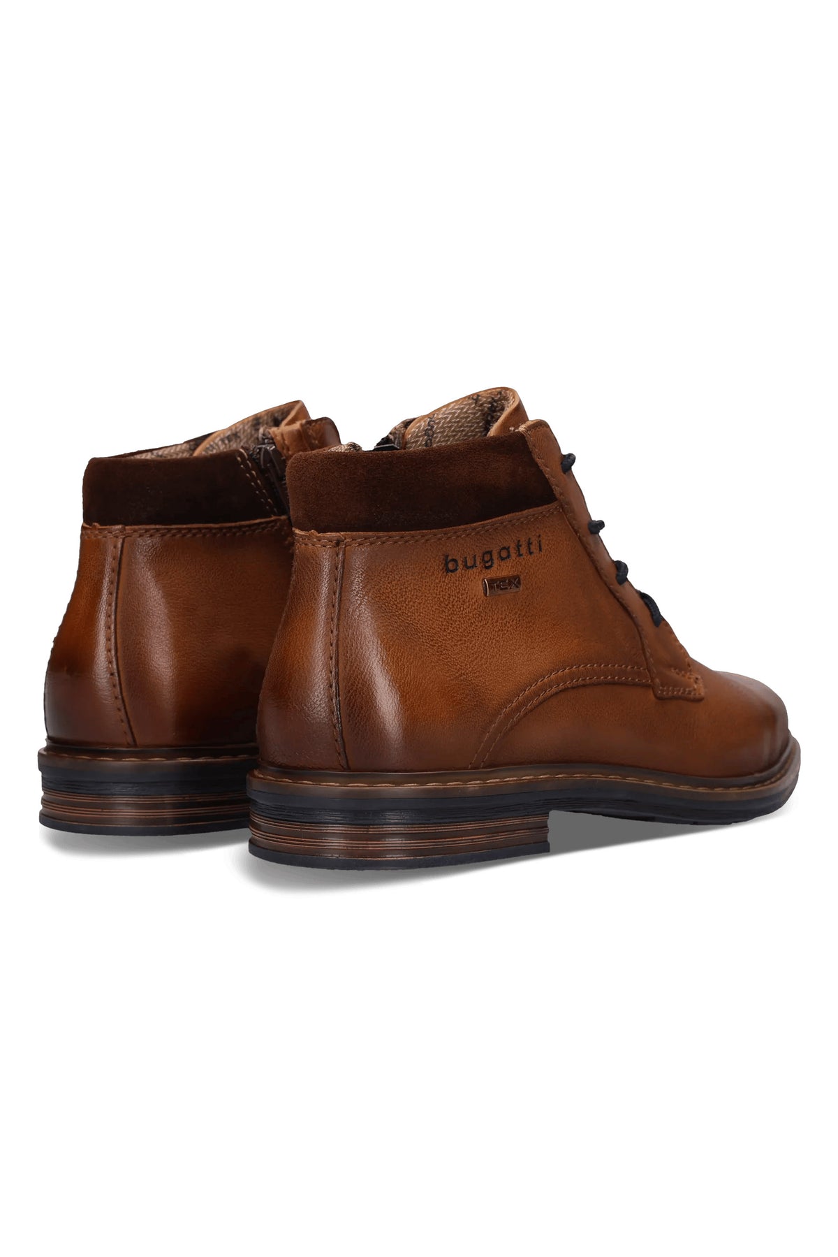 Bugatti Rigalo TEX Membrane Leather Lace-Up Boots - Cognac