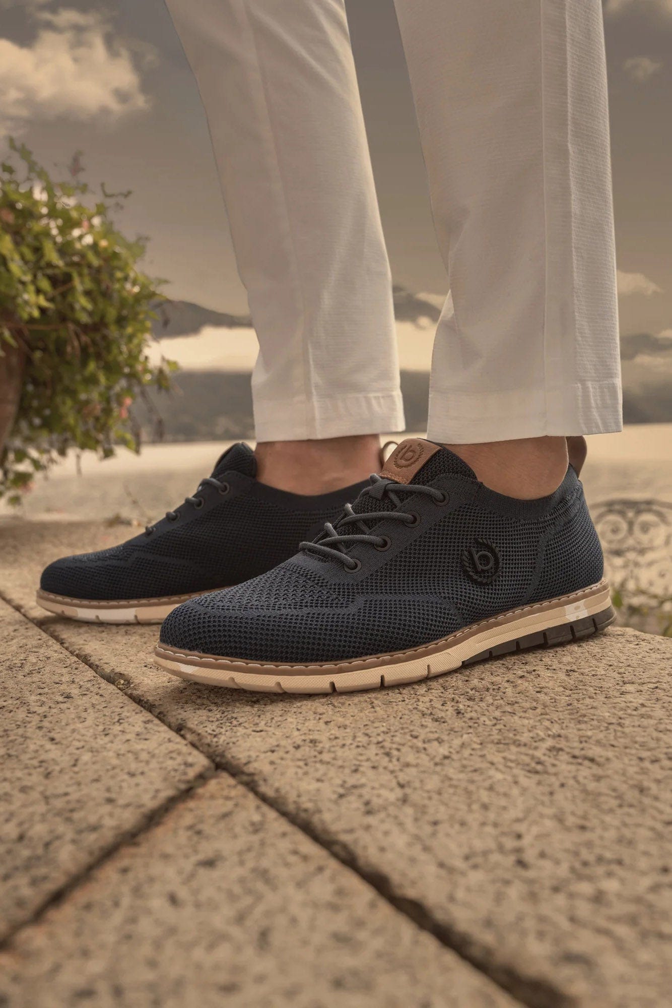 Bugatti Sandman Breathable Knit Shoes - Dark Blue