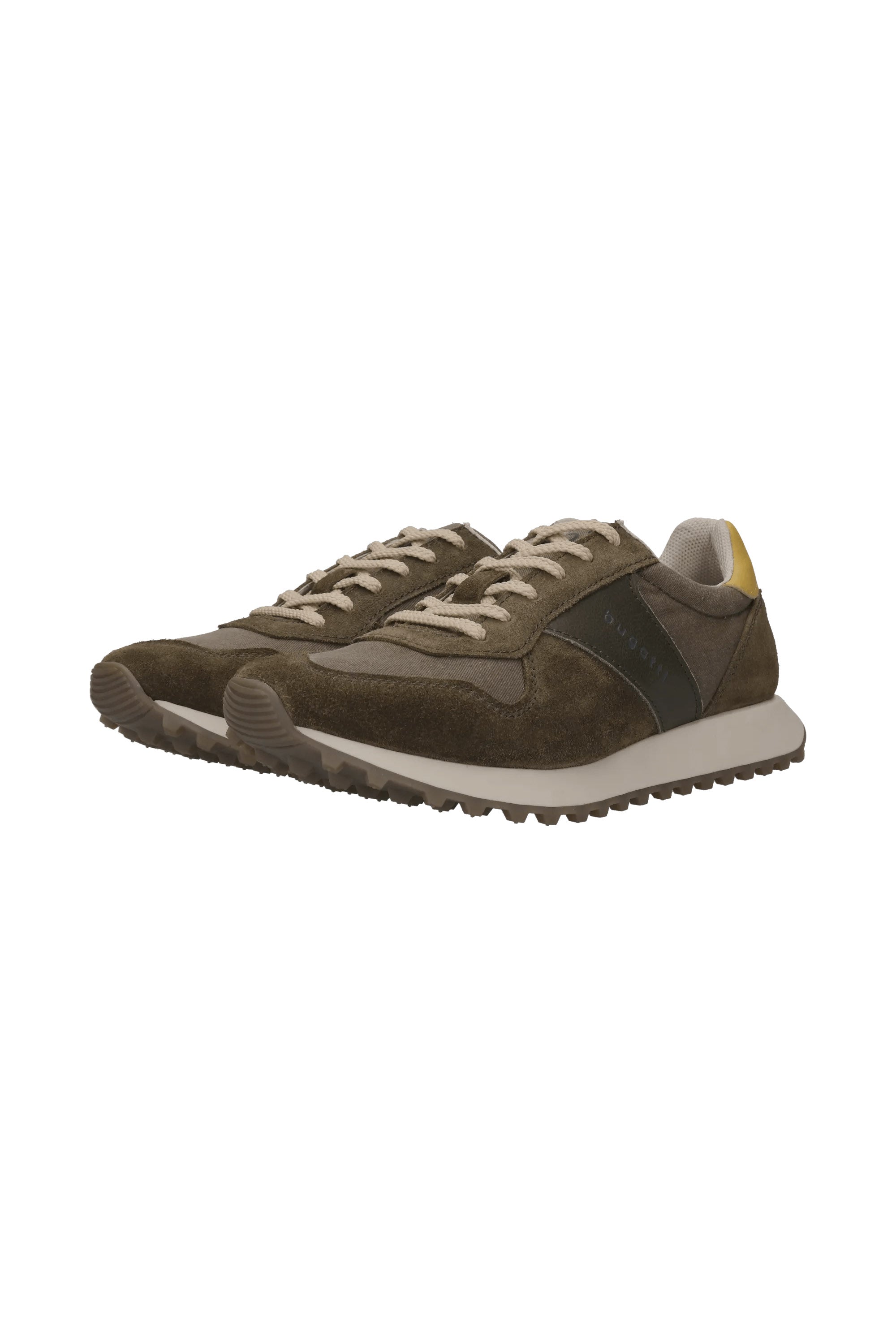 Bugatti Suede/Leather Trainers - Dark Green