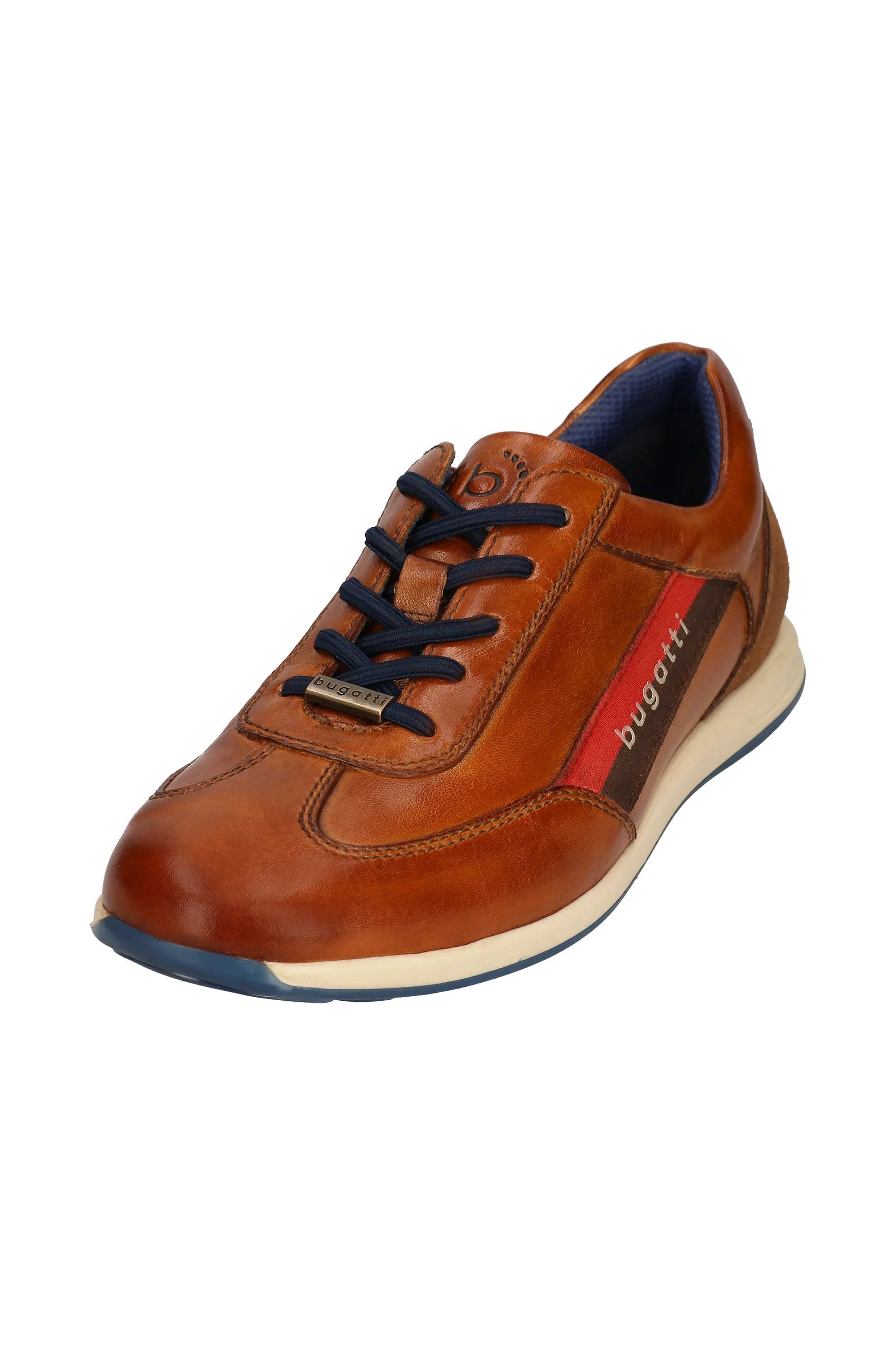 Bugatti Thorello Leather Trainers - Cognac