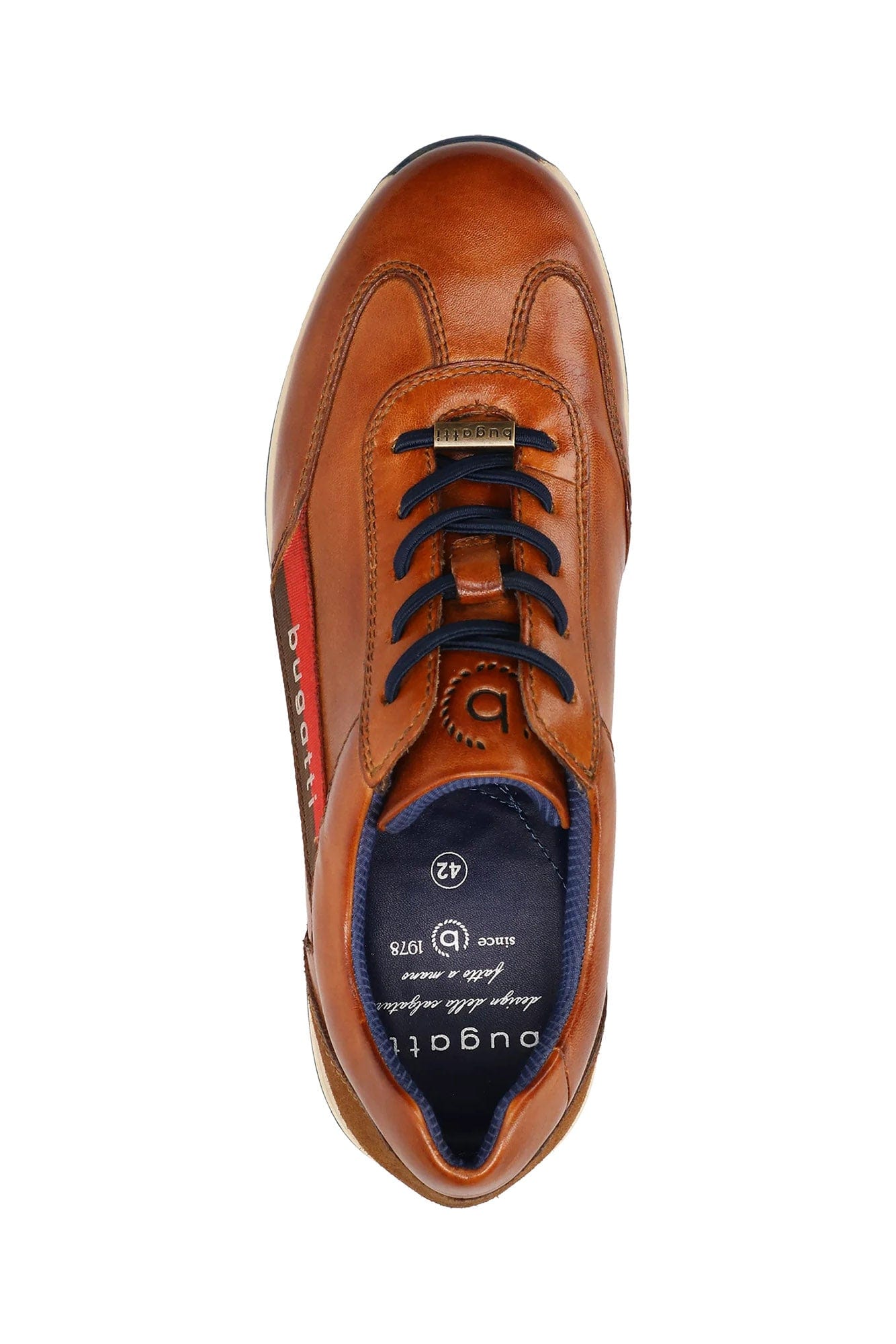 Bugatti Thorello Leather Trainers - Cognac