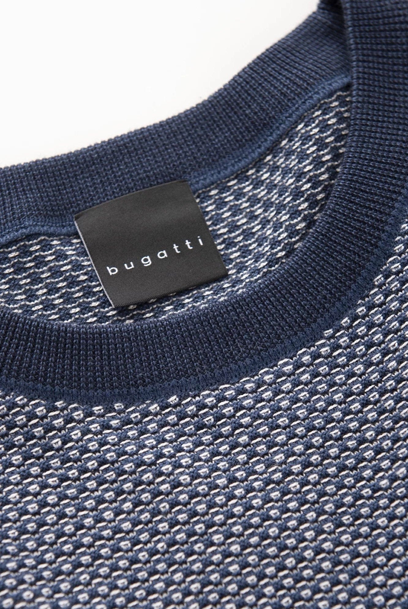 Bugatti Tri Knit Jumper - Navy Blue