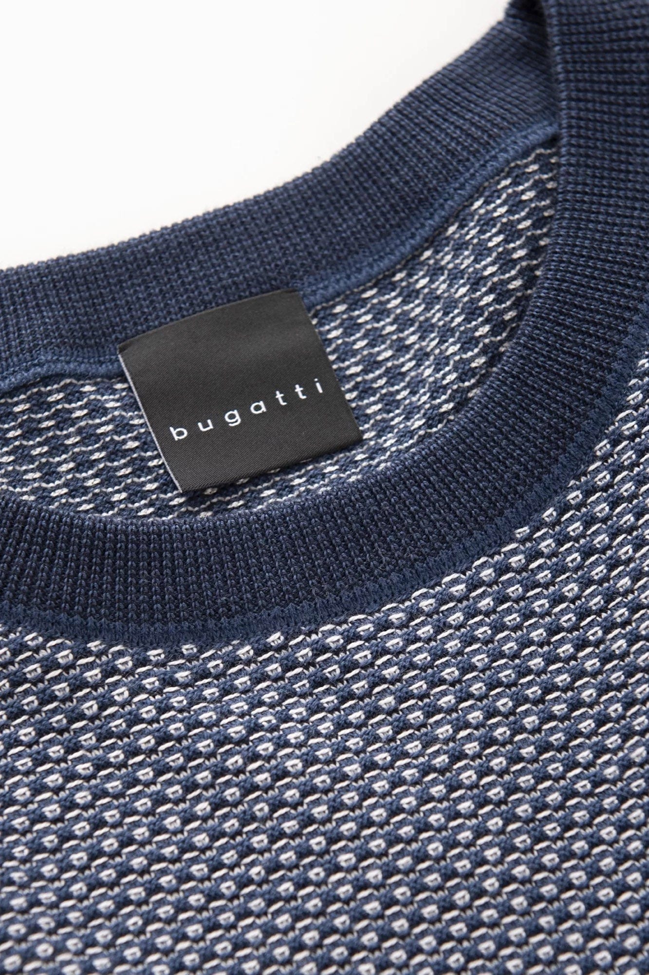 Bugatti Tri Knit Jumper - Navy Blue