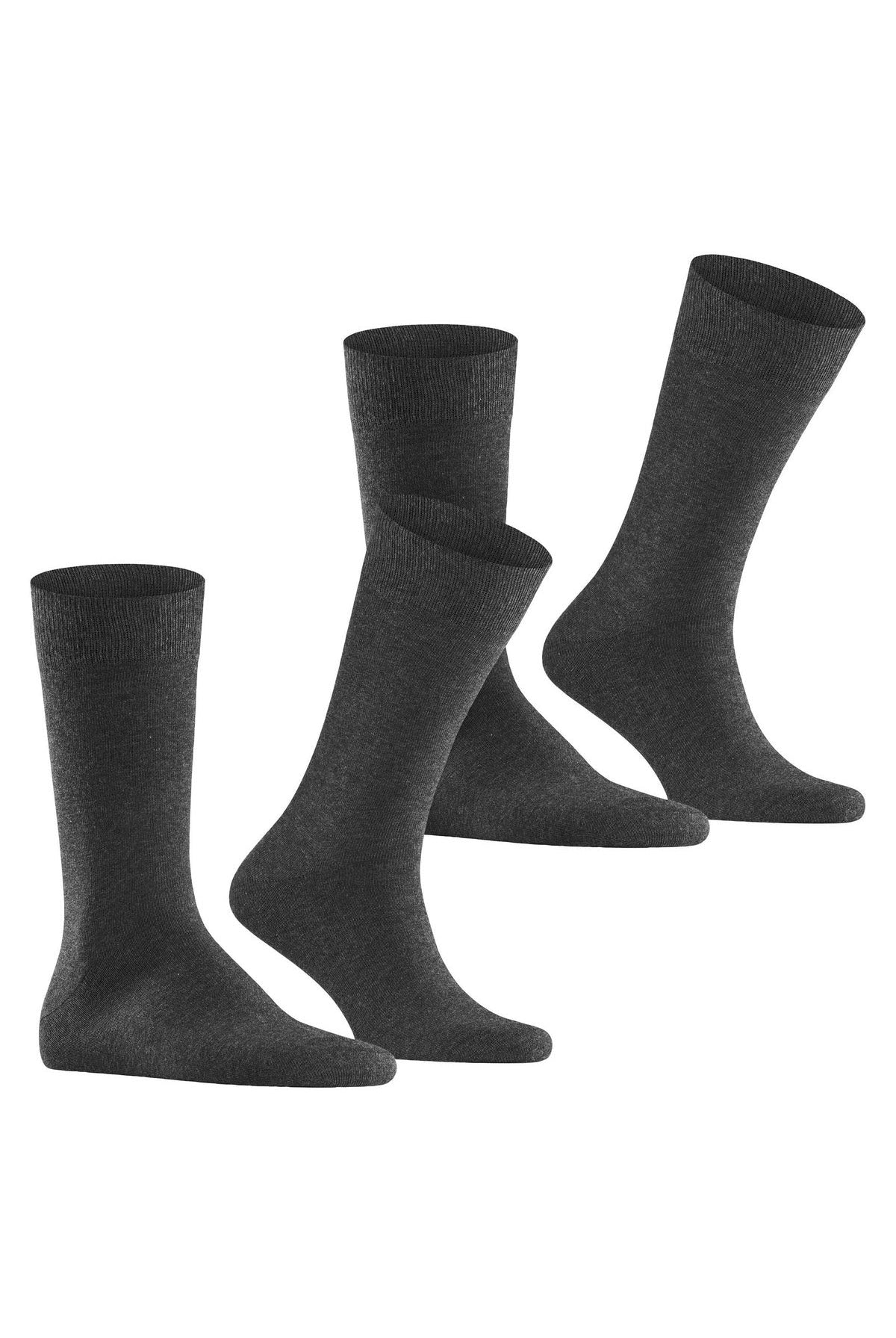 Burlington Everyday 2 Pack Socks - Anthracite Melange 21045_3081_6.5-11 UK