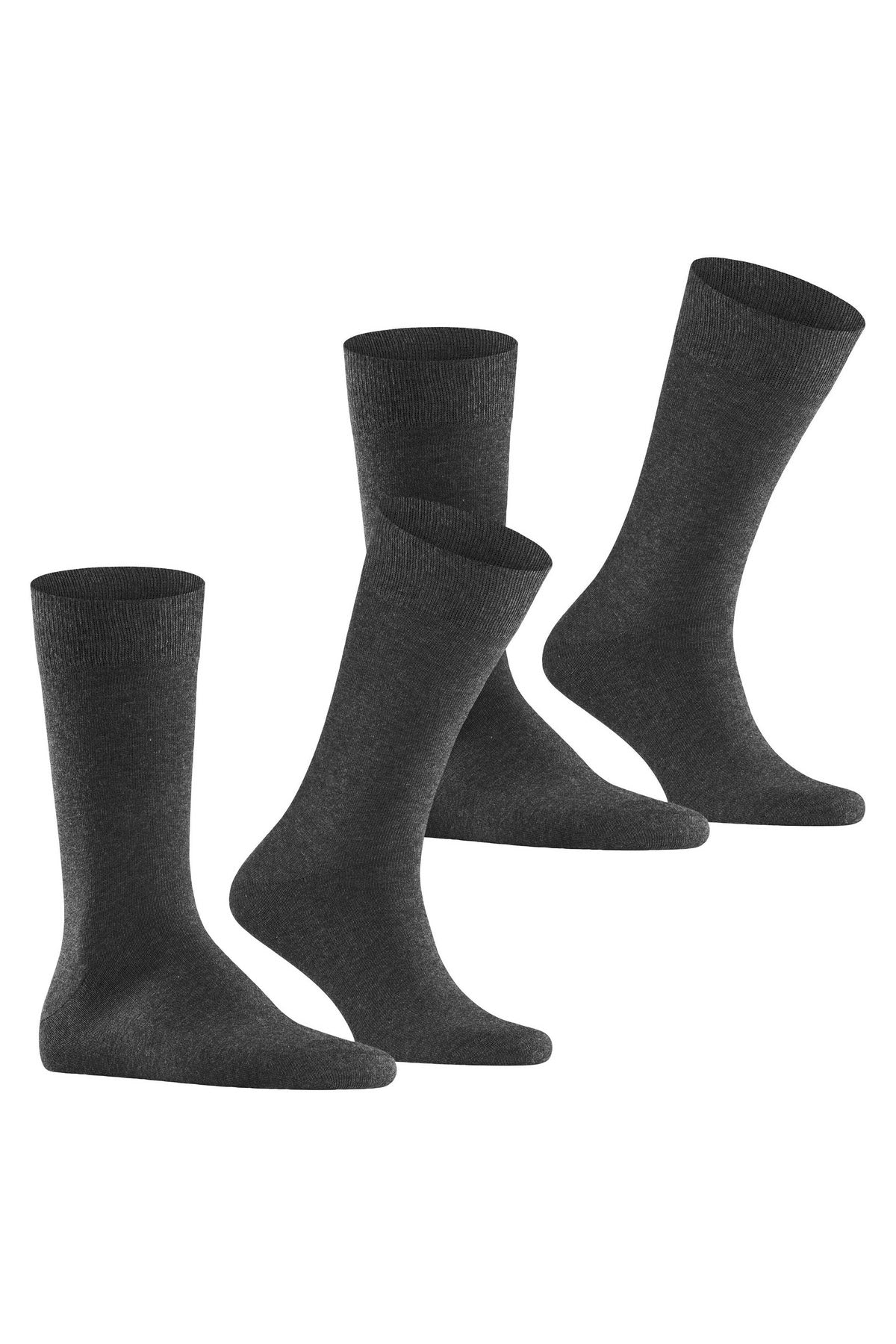 Burlington Everyday 2 Pack Socks - Anthracite Melange 21045_3081_6.5-11 UK