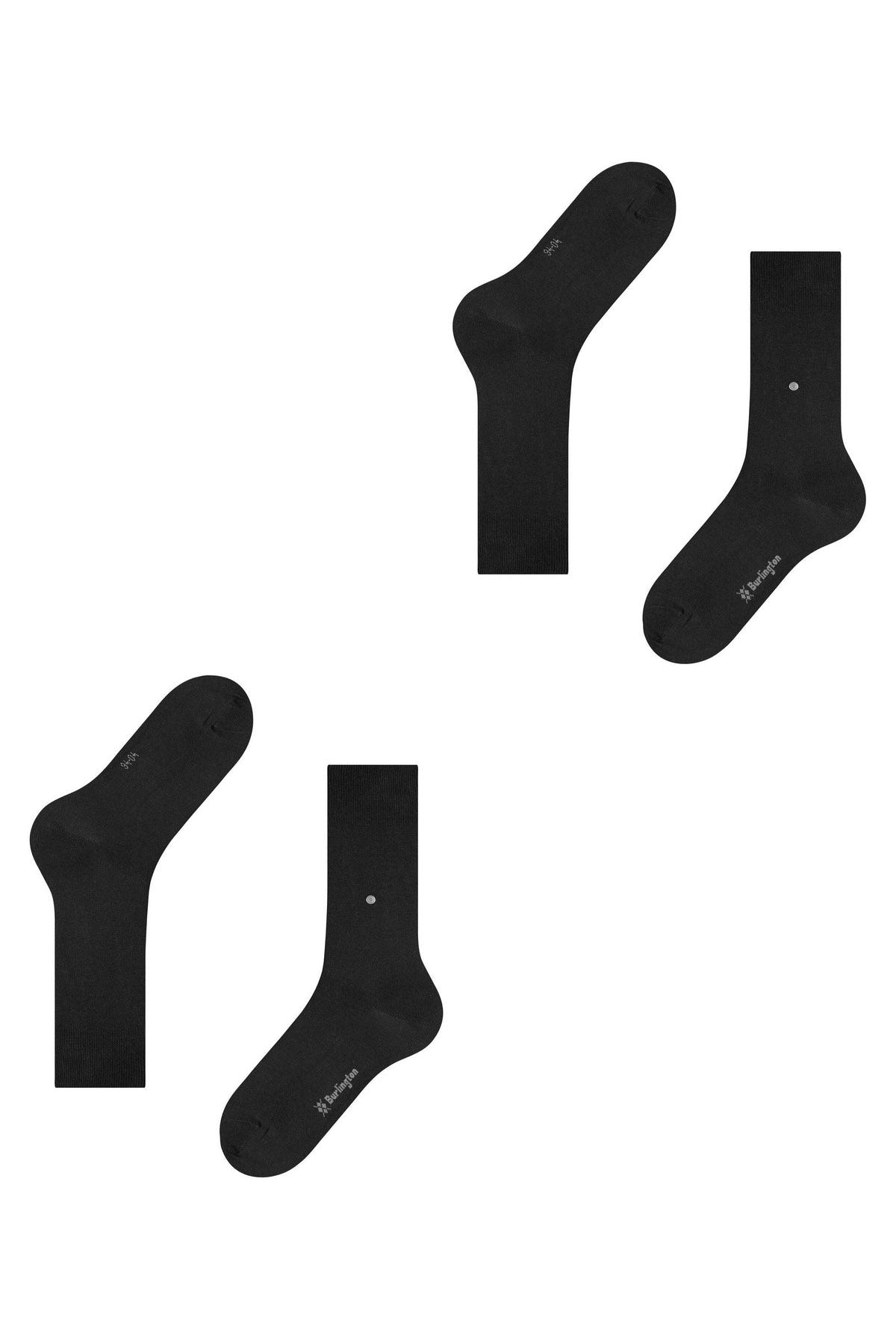 Burlington Everyday 2 Pack Socks - Black 21045_3000_6.5-11 UK