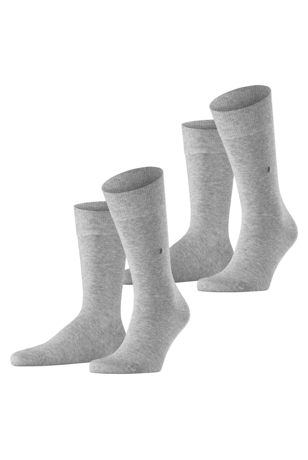 Burlington Everyday 2 Pack Socks - Light Grey 21045_3400_6.5-11 UK