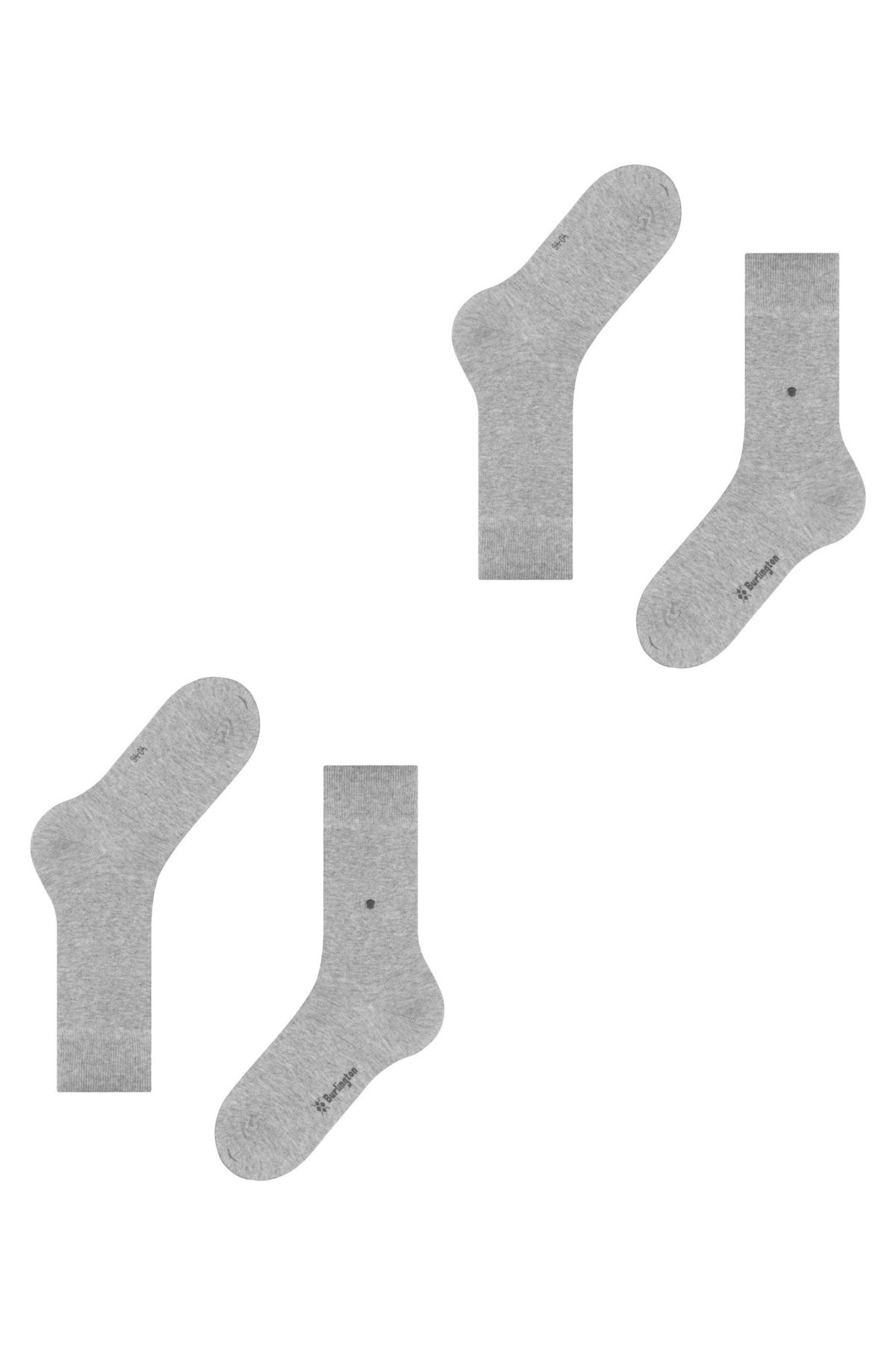 Burlington Everyday 2 Pack Socks - Light Grey 21045_3400_6.5-11 UK