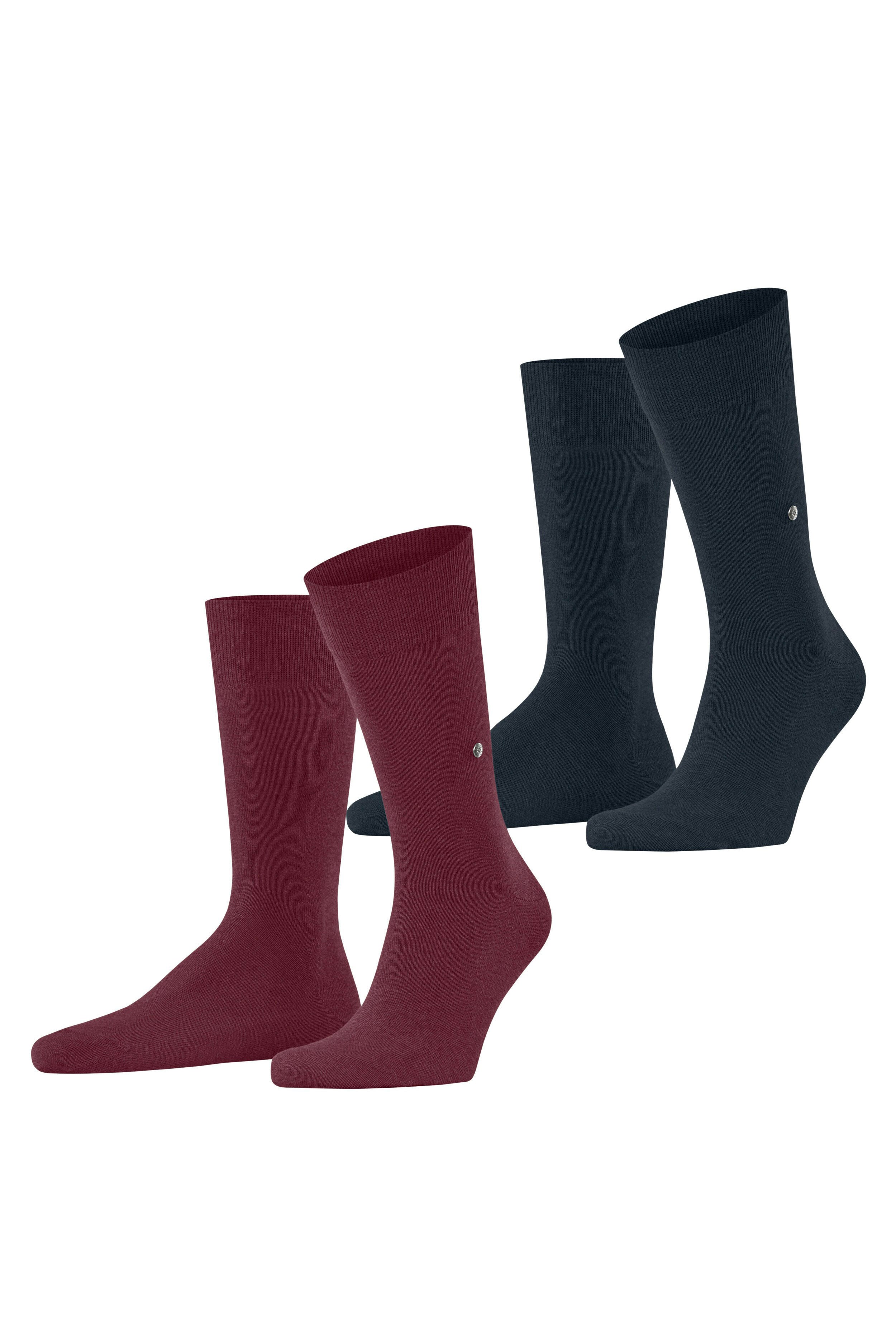 Burlington Everyday 2 Pack Socks - Wine 21045_8010_6.5-11 UK