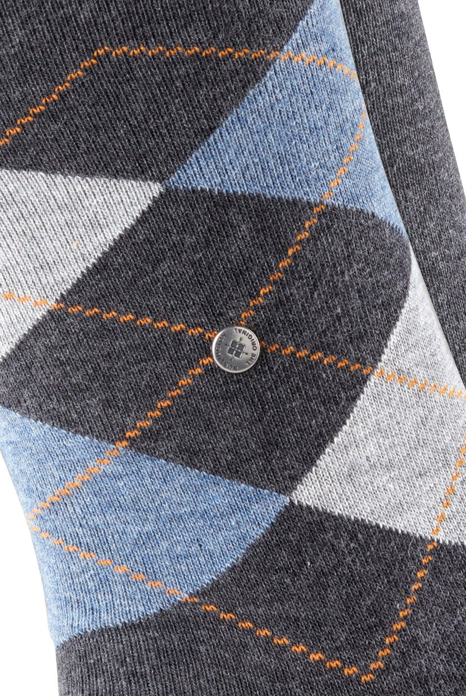 Burlington Everyday Argyle/Plain 2 Pack Socks - Anthracite Melange 21044_3081_6.5-11 UK