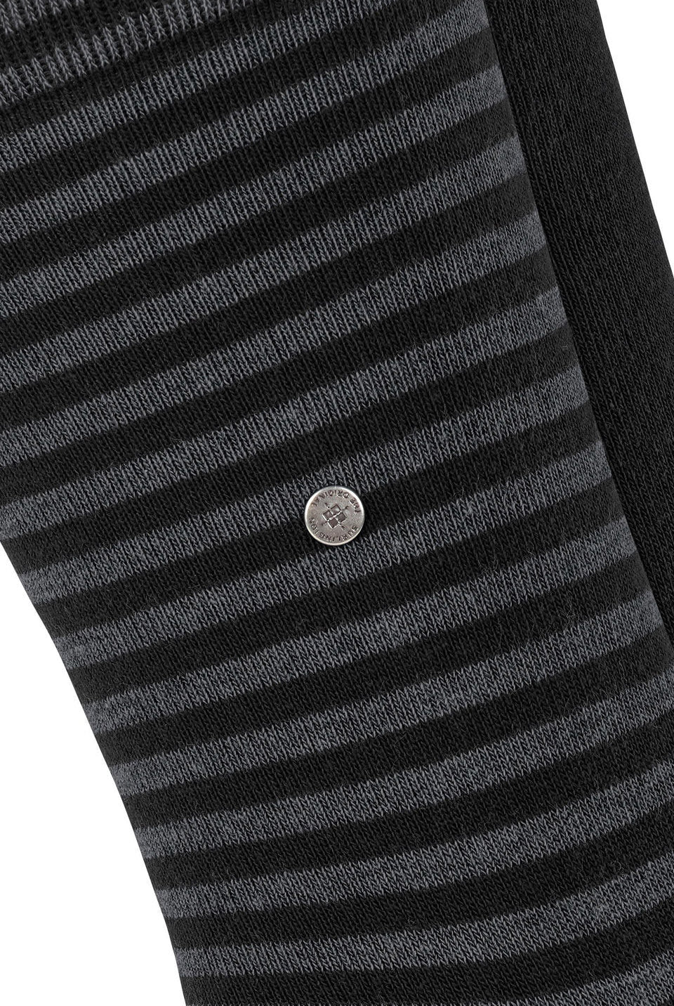 Burlington Everyday Stripe/Plain 2 Pack Socks - Black 21087_3000_6.5-11 UK