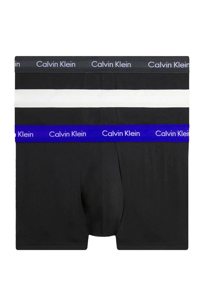 Calvin Klein Cotton Stretch Low Rise Trunk 3 Pack - B - Phantom Grey/Space Blue/Grey
