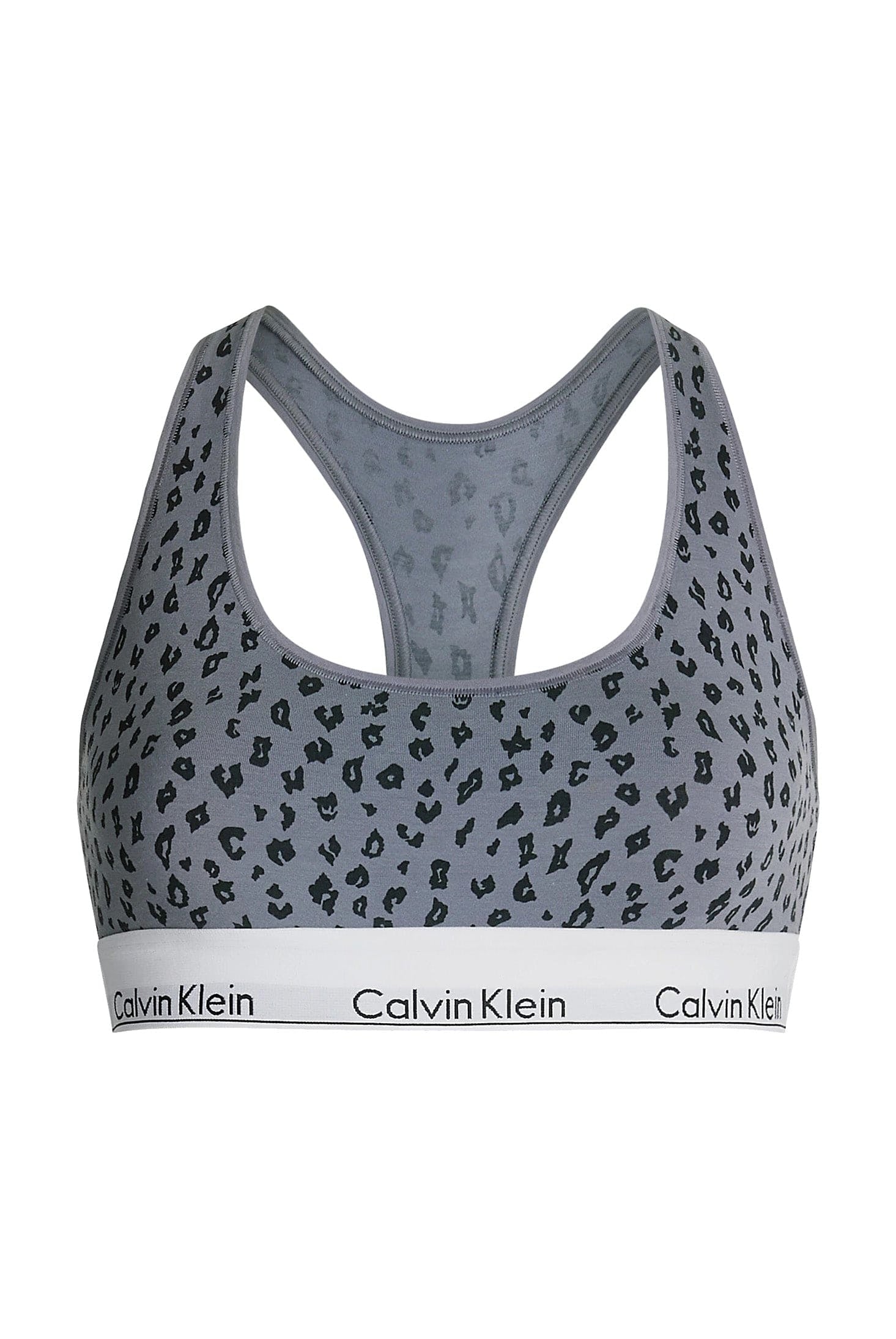 Calvin Klein Modern Cotton Bralette - Savannah Cheetah/Pewter