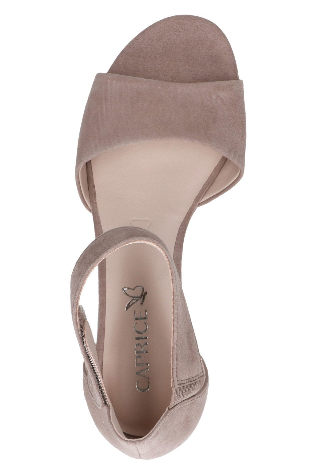 Caprice Block Heel Sandals - Mud Suede