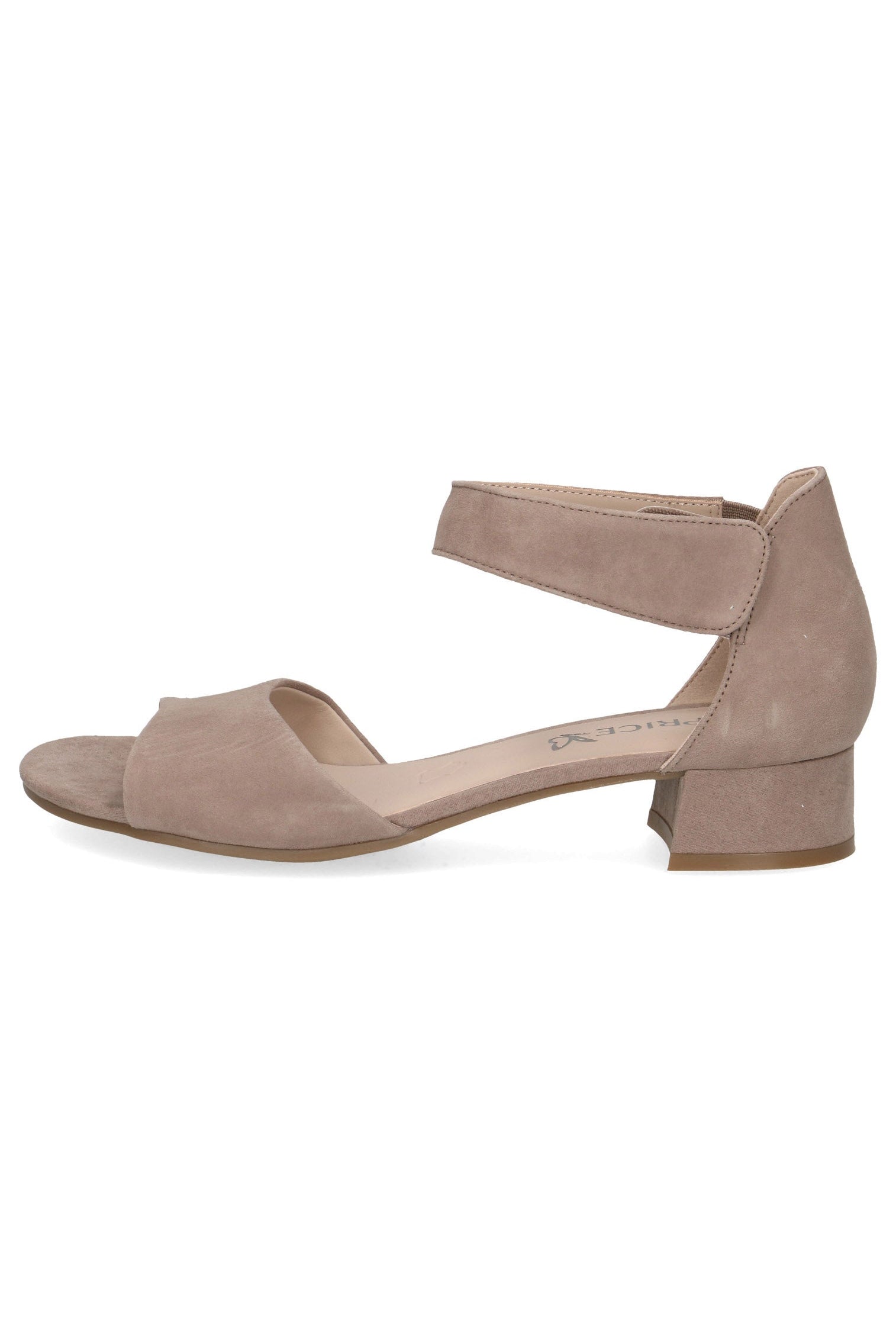 Caprice Block Heel Sandals - Mud Suede