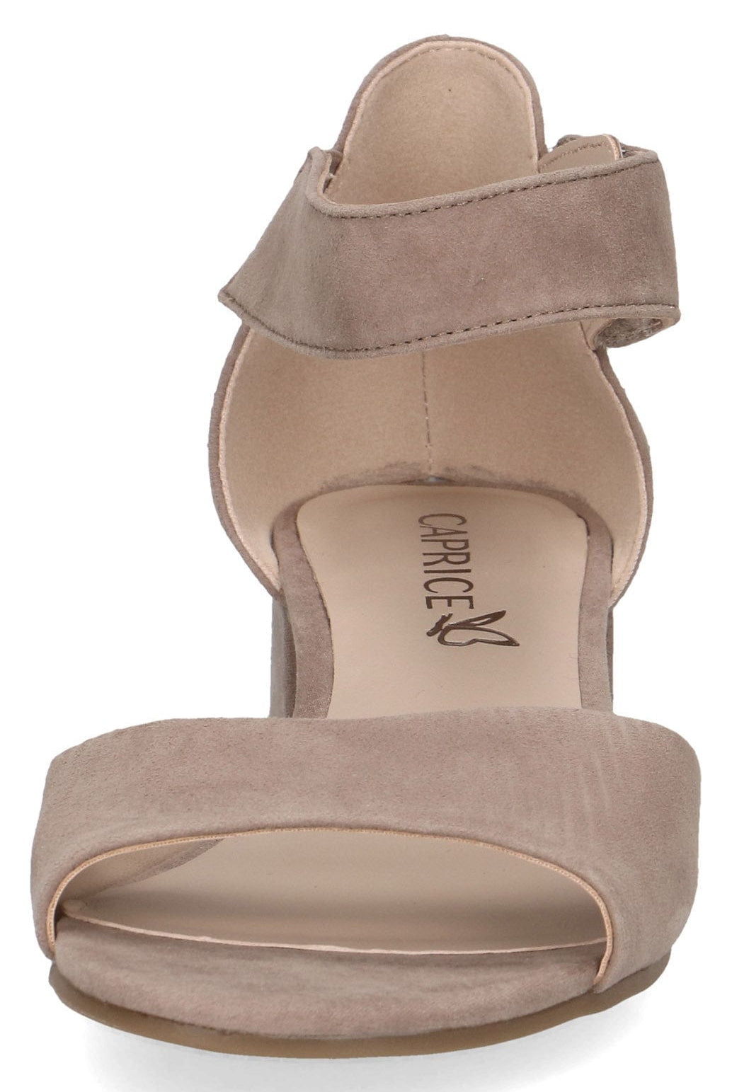 Caprice Block Heel Sandals - Mud Suede