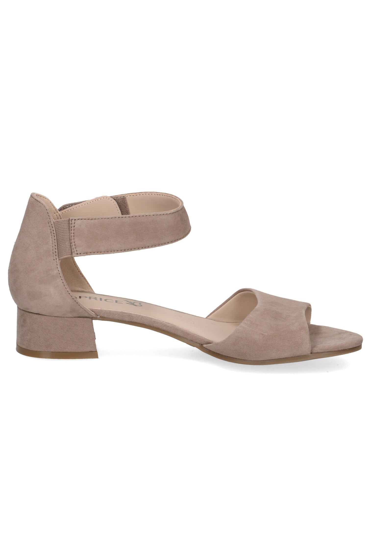Caprice Block Heel Sandals - Mud Suede