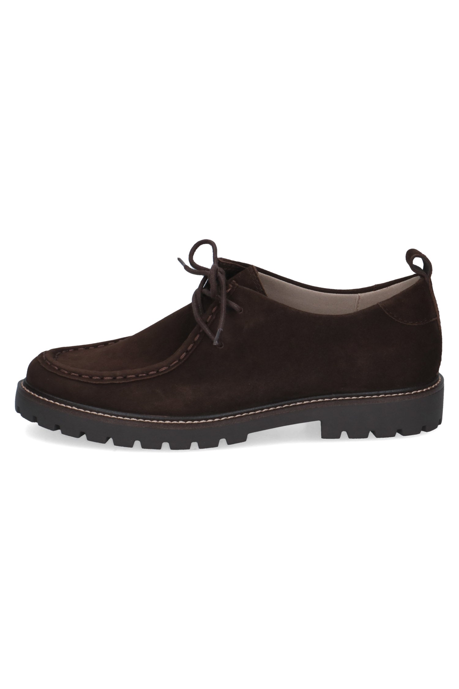 Caprice Chunky Suede Loafers - Dark Brown