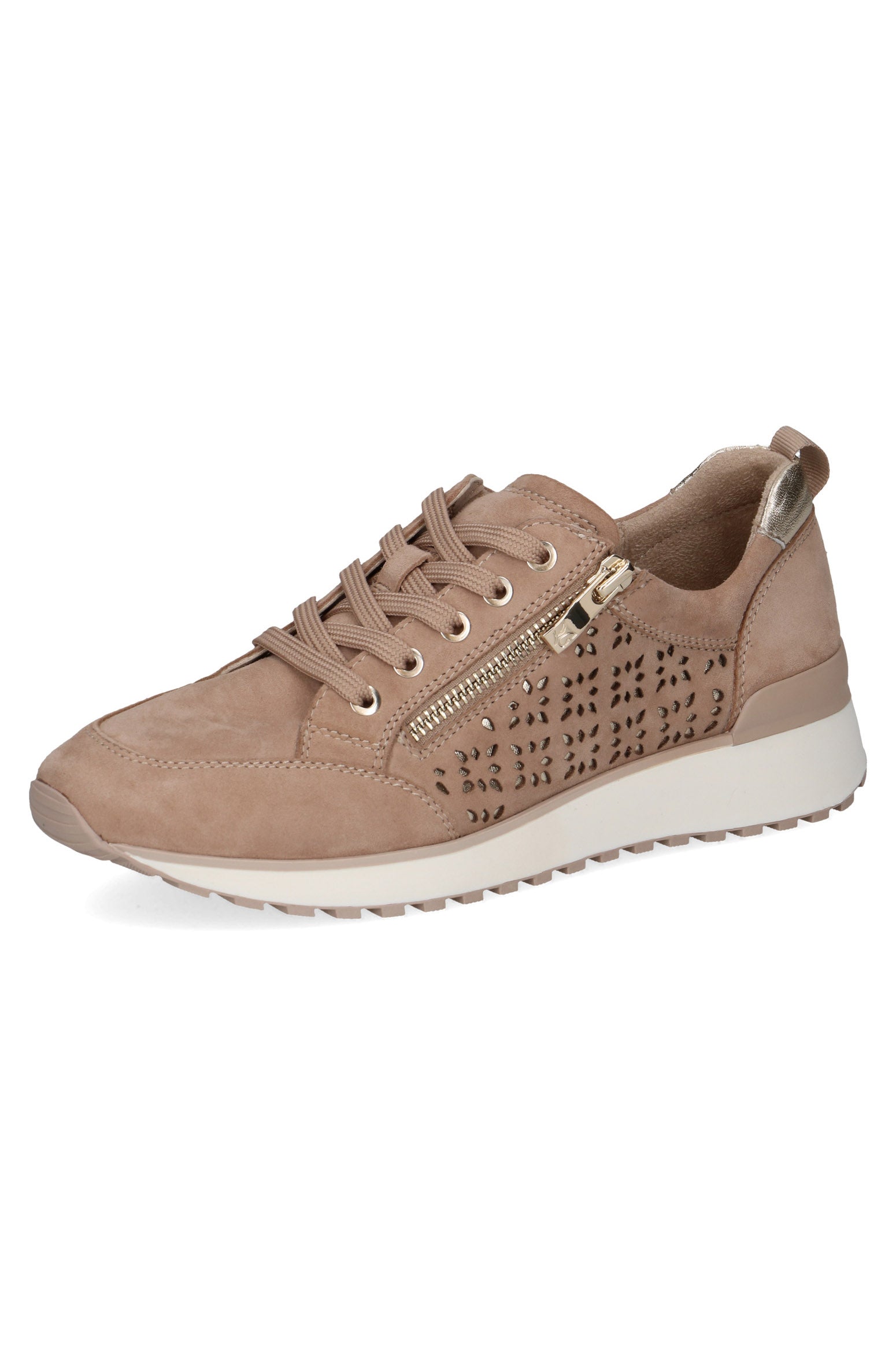 Caprice Geometric Flatform Trainers - Sand Comb