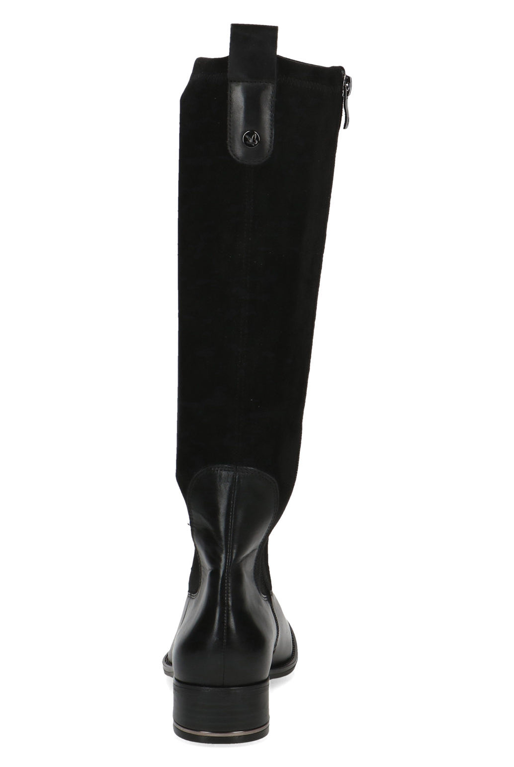 Caprice Leather and Stretch Suede Knee High Boots - Black Comb
