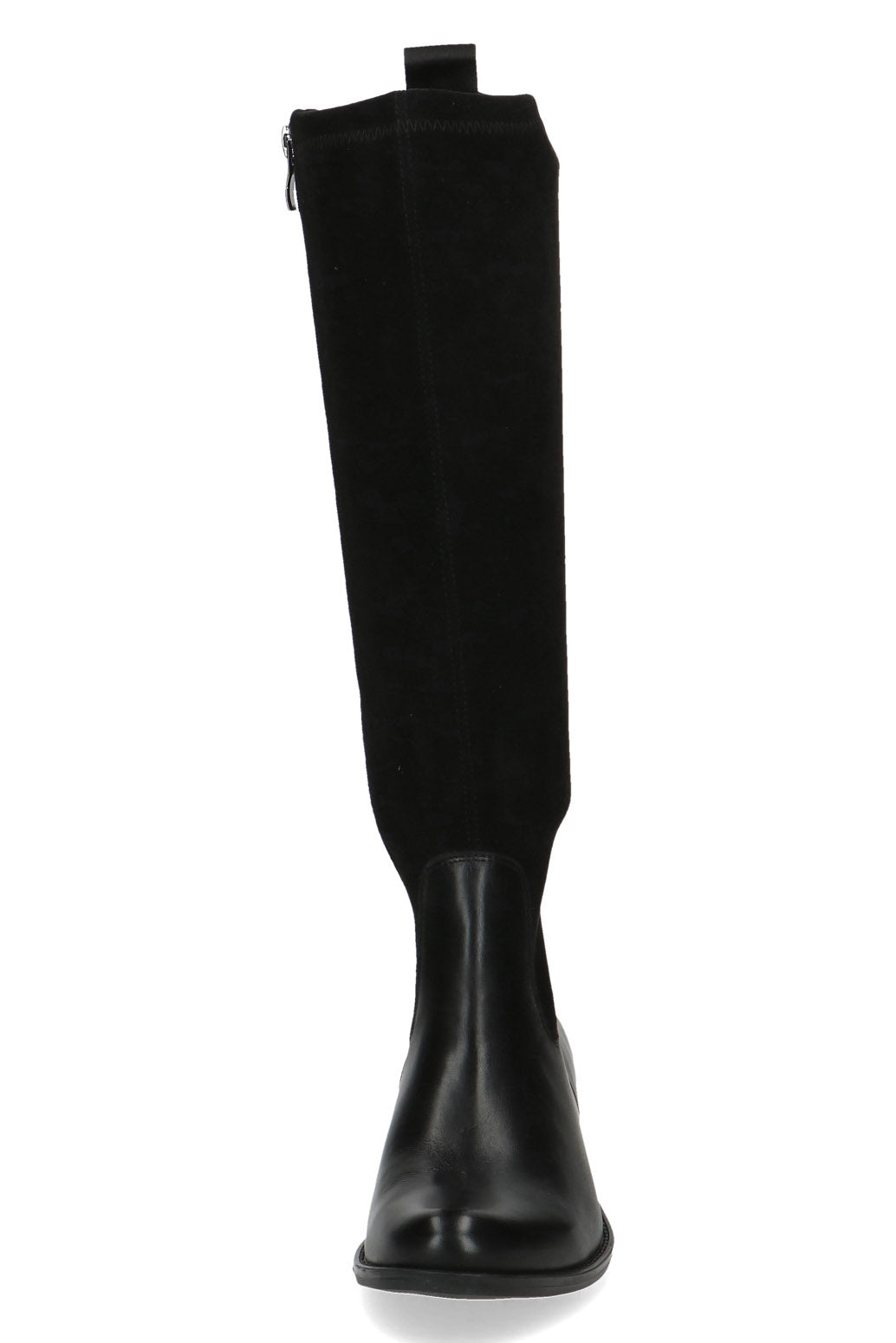 Caprice Leather and Stretch Suede Knee High Boots - Black Comb