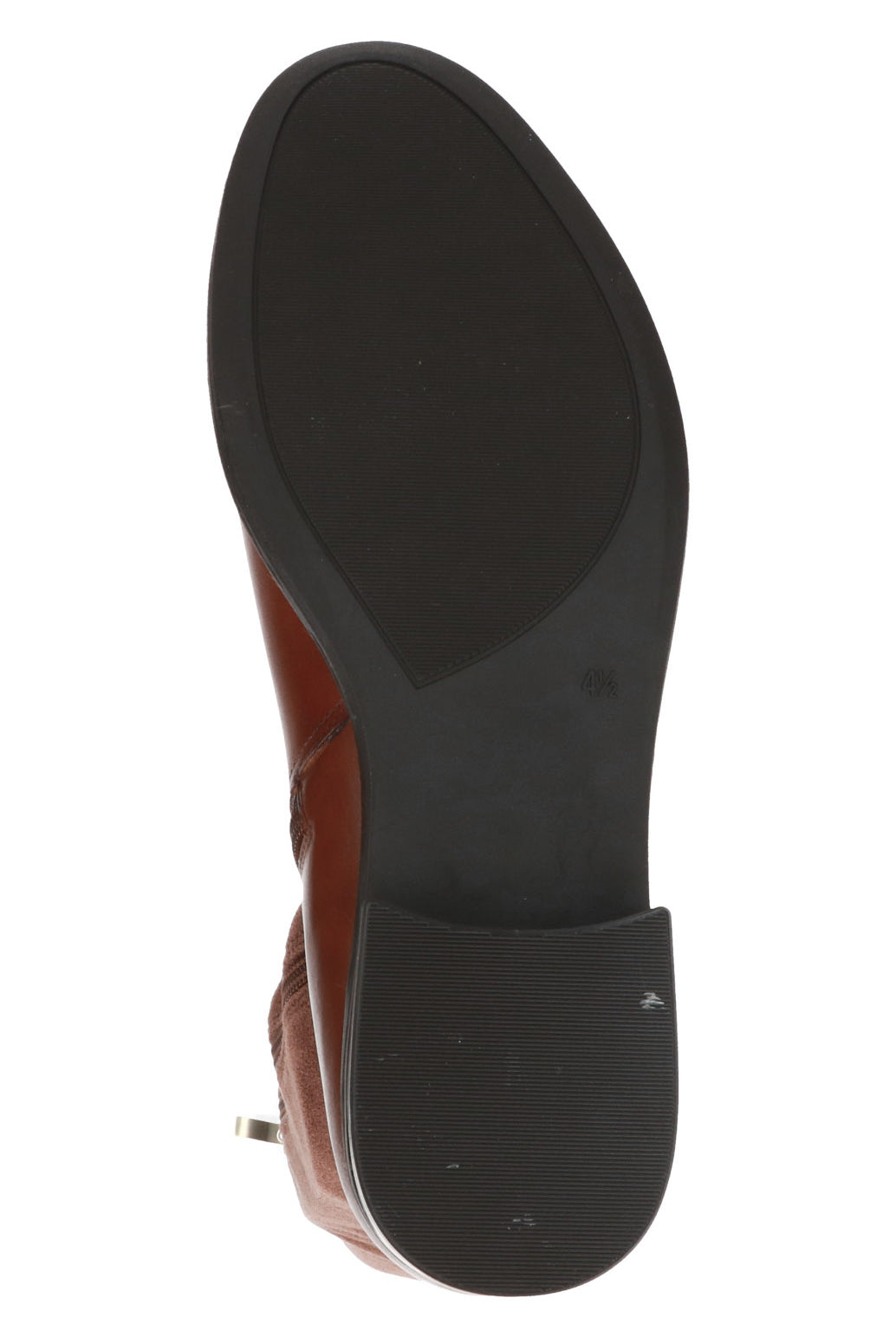 Caprice Leather and Stretch Suede Knee High Boots - Cognac Comb