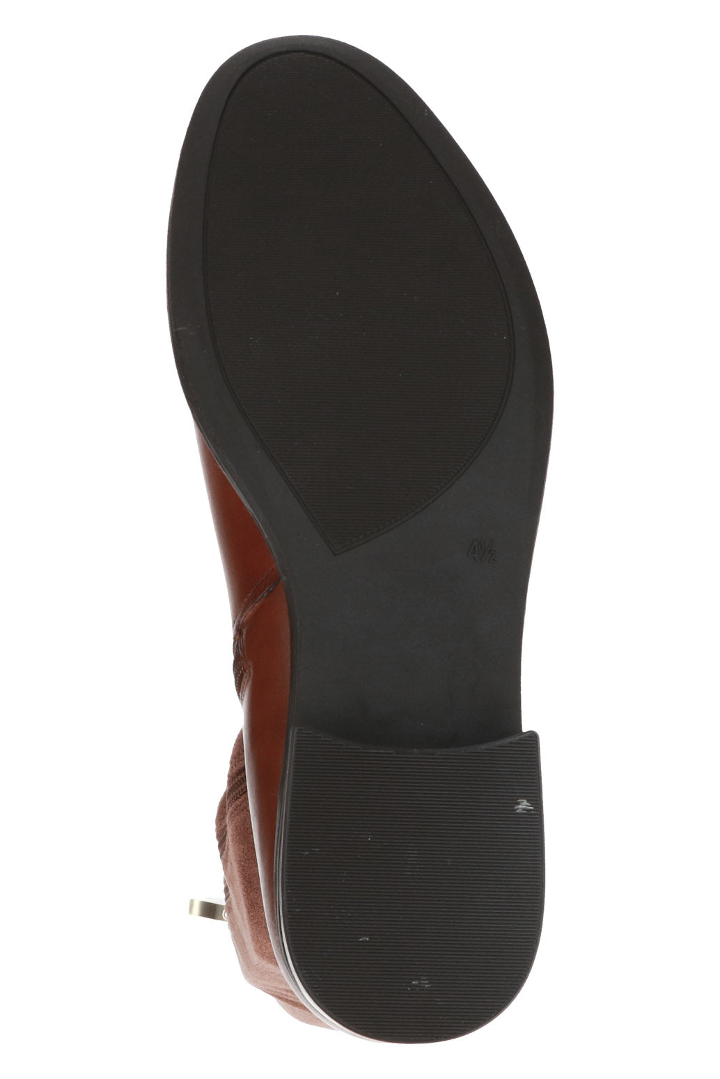 Caprice Leather and Stretch Suede Knee High Boots - Cognac Comb