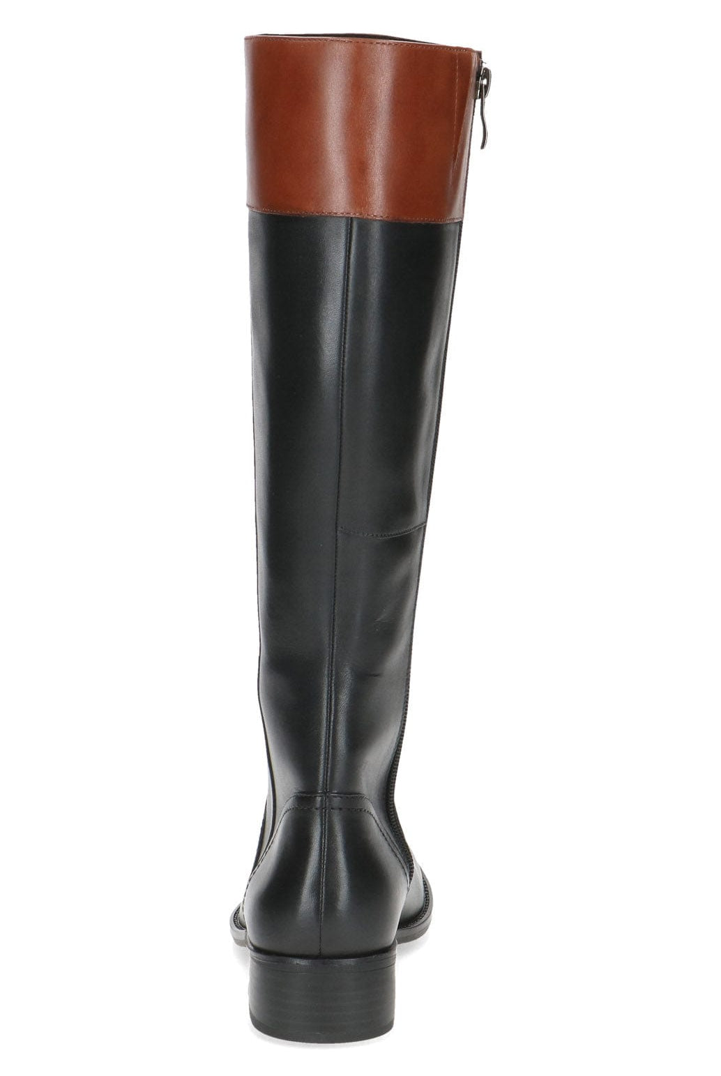 Caprice Leather Colour Block Knee High Boots - Black Comb