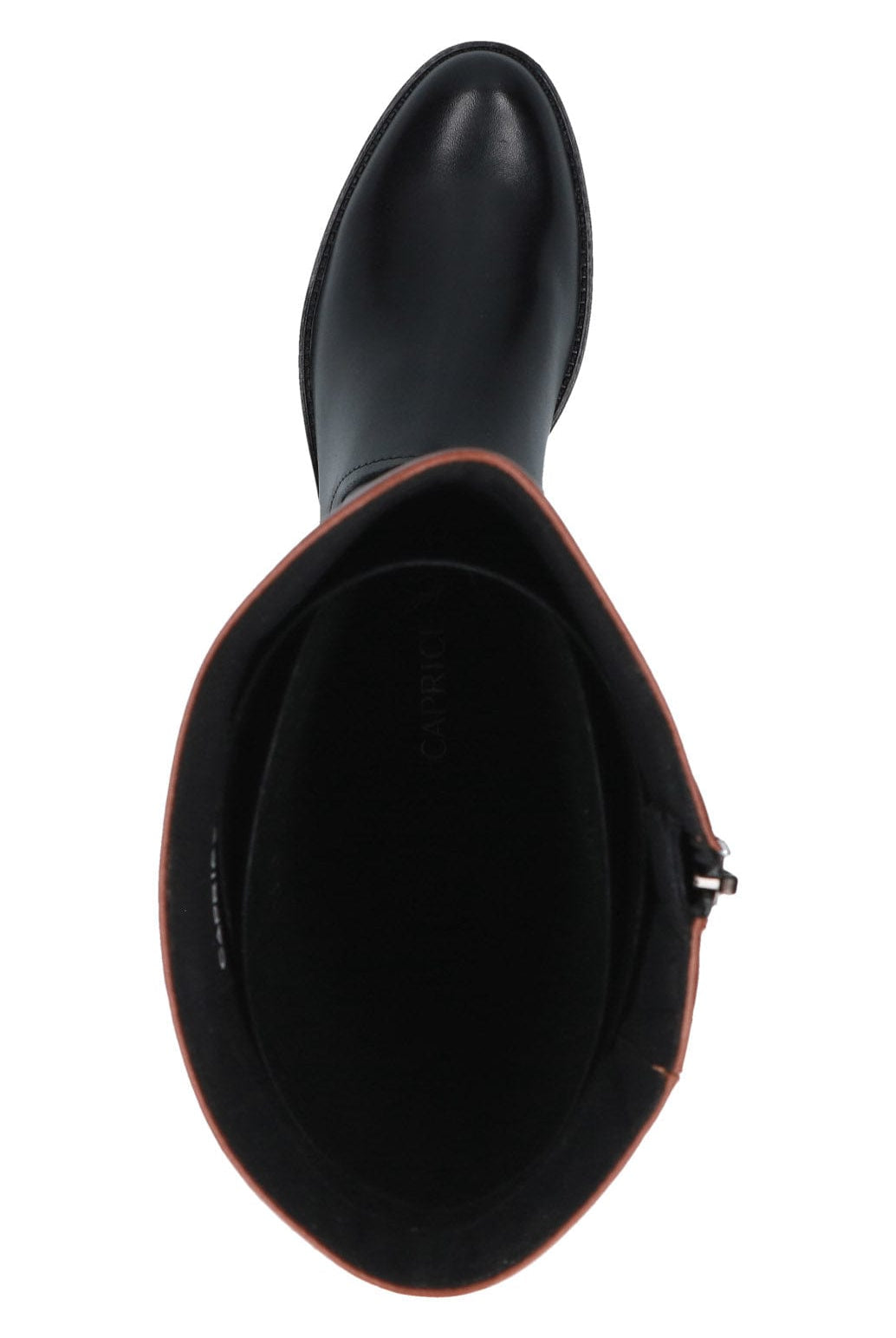 Caprice Leather Colour Block Knee High Boots - Black Comb