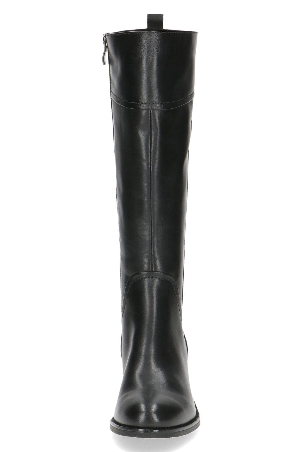 Caprice Leather Knee High Boots - Black Nappa
