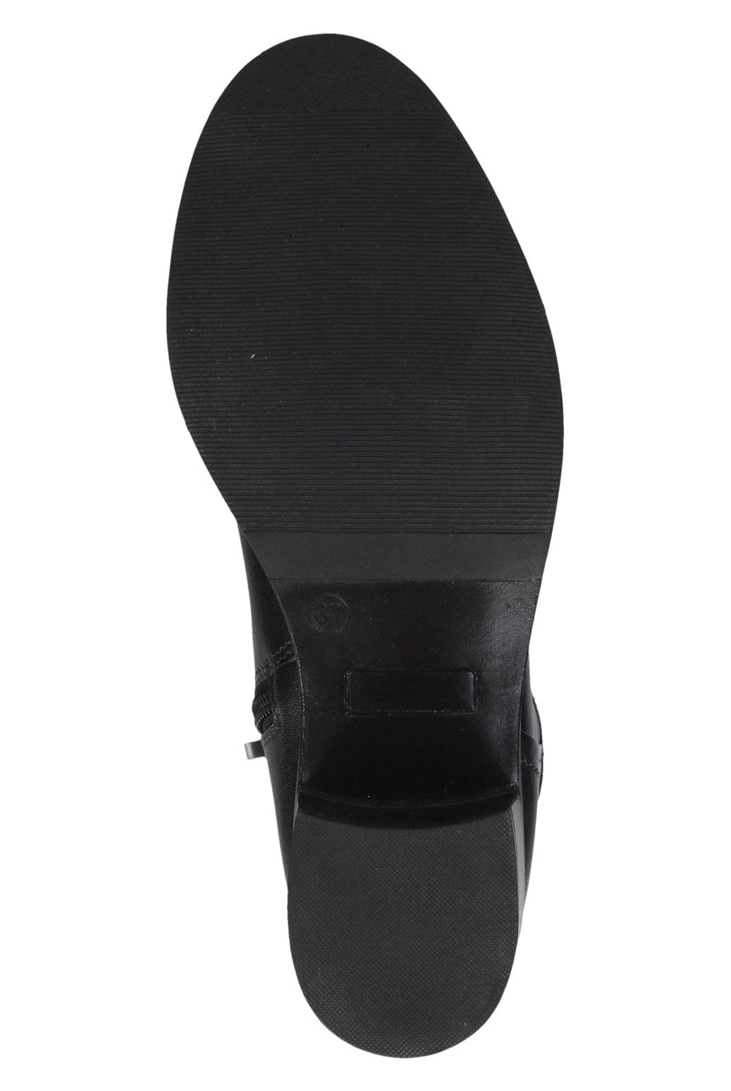 Caprice Leather Knee High Boots - Black Nappa