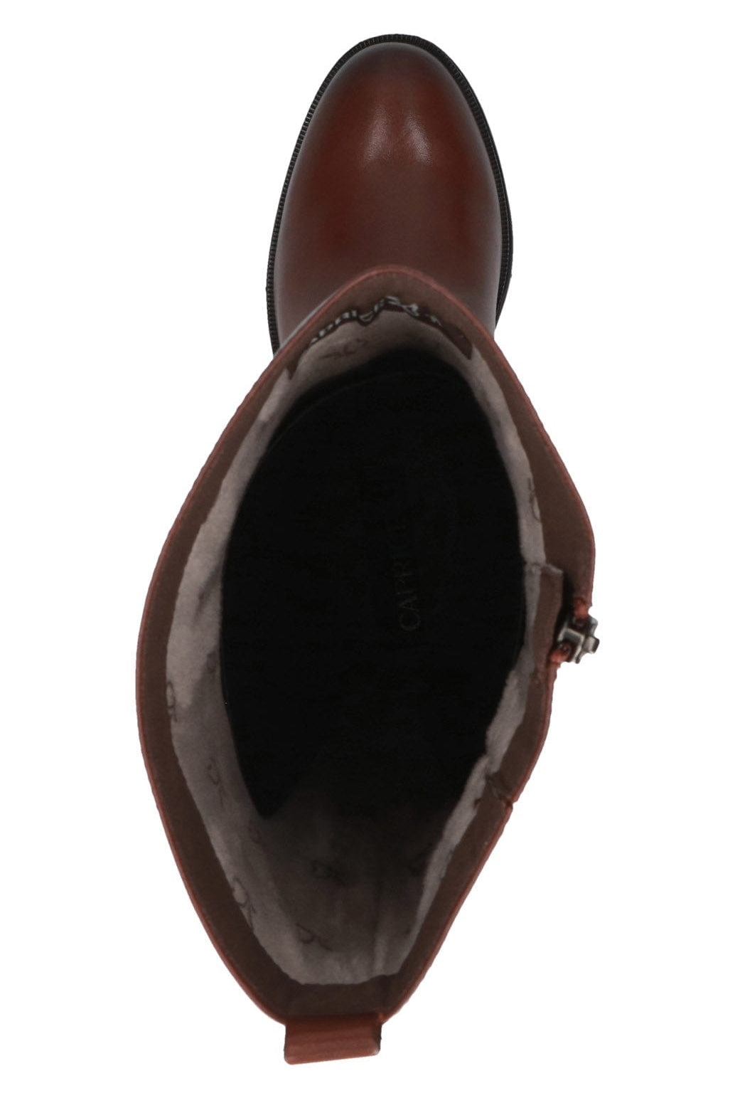 Caprice Leather Knee High Boots - Cognac Nappa