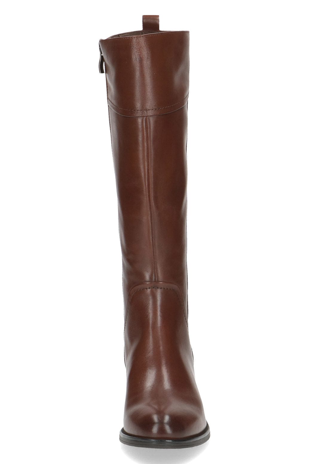 Caprice Leather Knee High Boots - Cognac Nappa