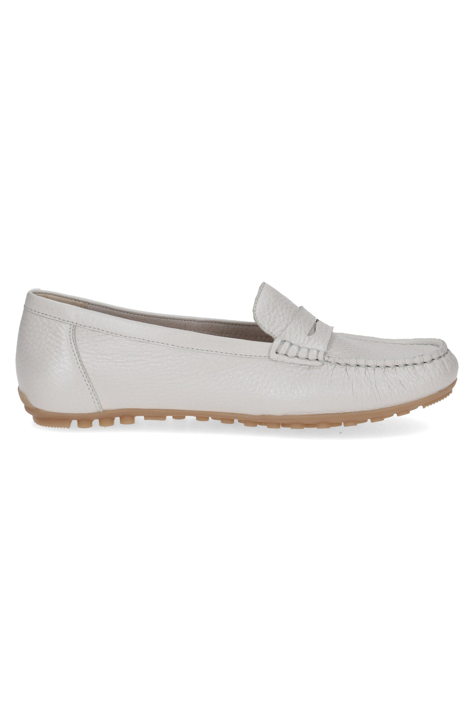 Caprice Leather Moccasin Shoes - Pearl