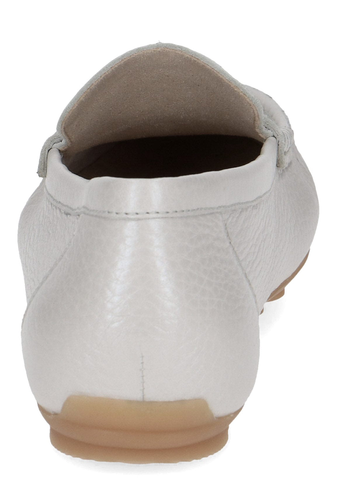 Caprice Leather Moccasin Shoes - Pearl