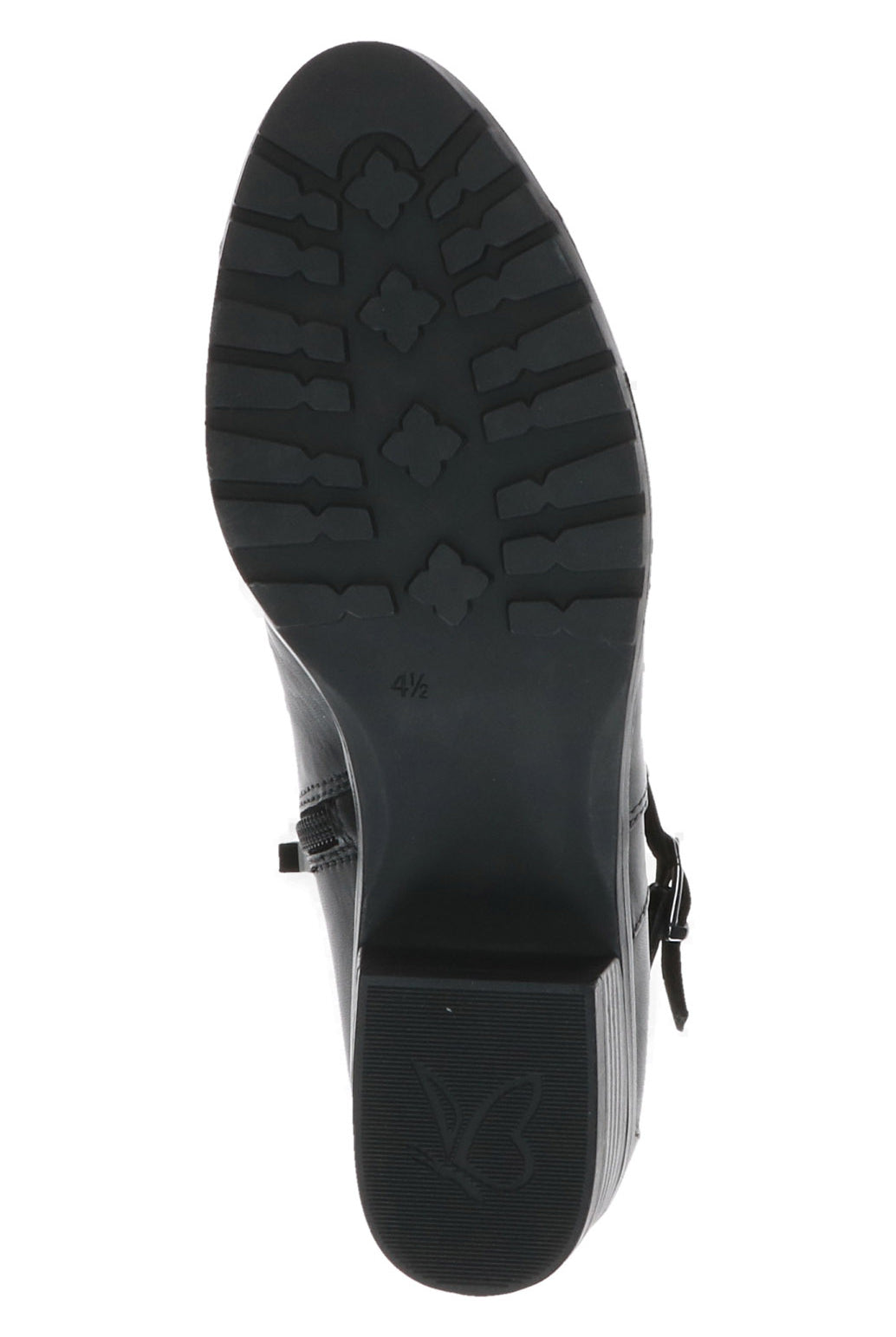 Caprice Leather Strap Detail Ankle Boots - Black Nappa