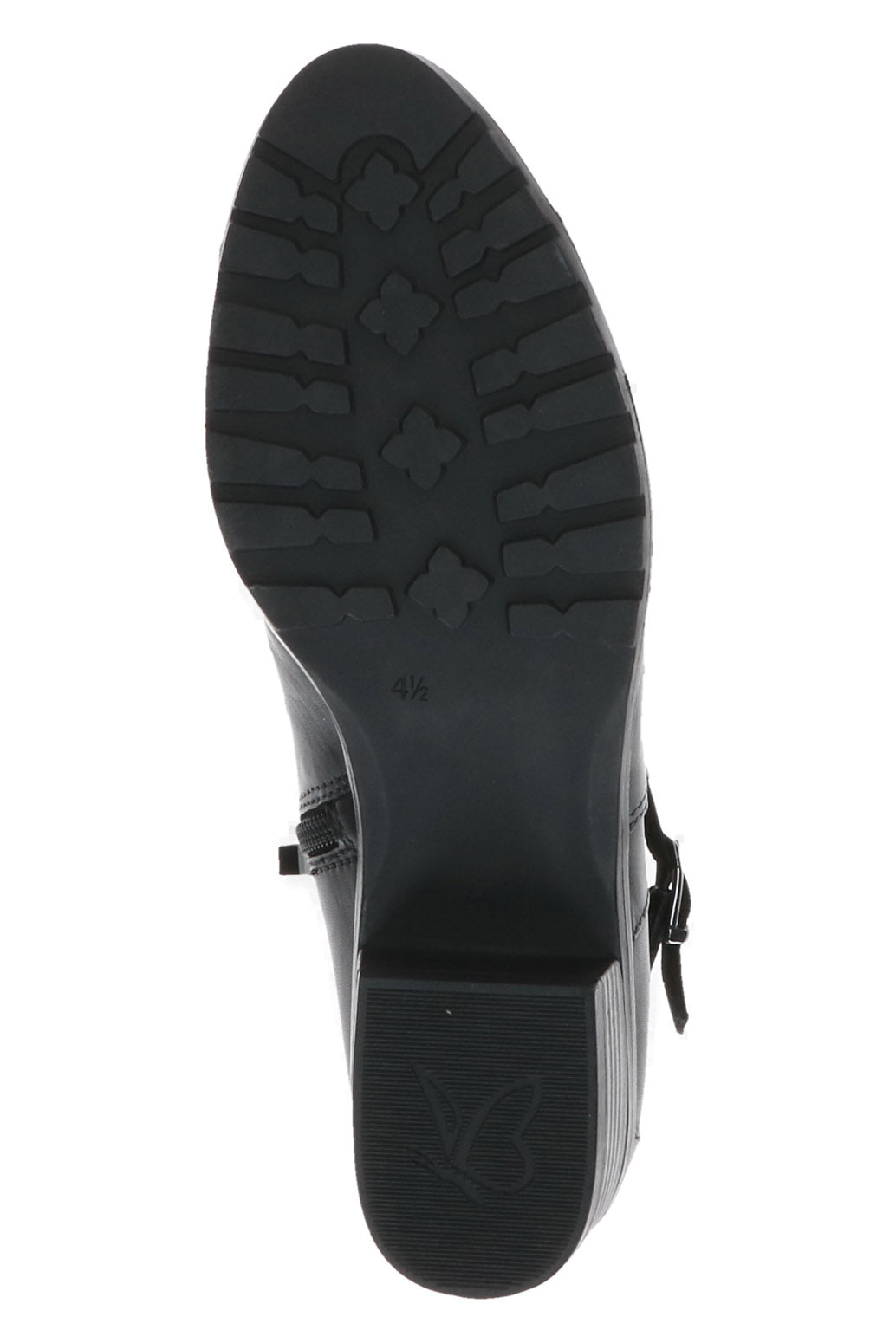 Caprice Leather Strap Detail Ankle Boots - Black Nappa