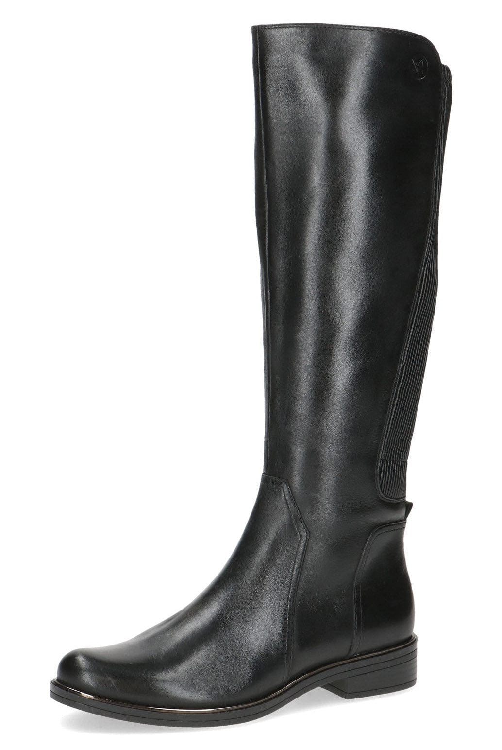 Caprice Leather Stretch Back Knee Boots - Black Comb 9-25523-41_019_4
