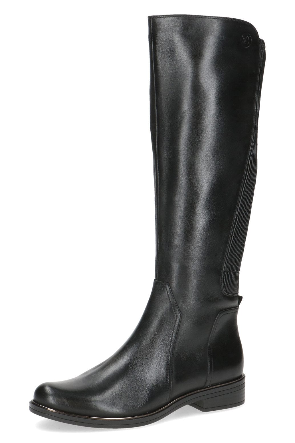 Caprice Leather Stretch Back Knee Boots - Black Comb 9-25523-41_019_4