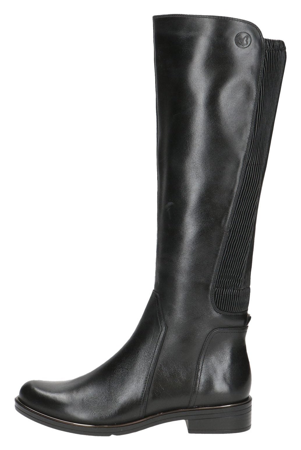 Caprice Leather Stretch Back Knee Boots - Black Comb 9-25523-41_019_4