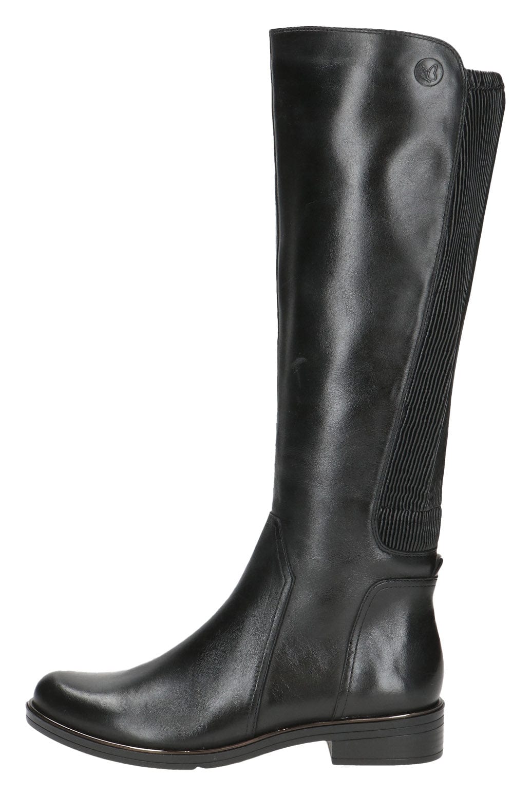 Caprice Leather Stretch Back Knee Boots - Black Comb 9-25523-41_019_4