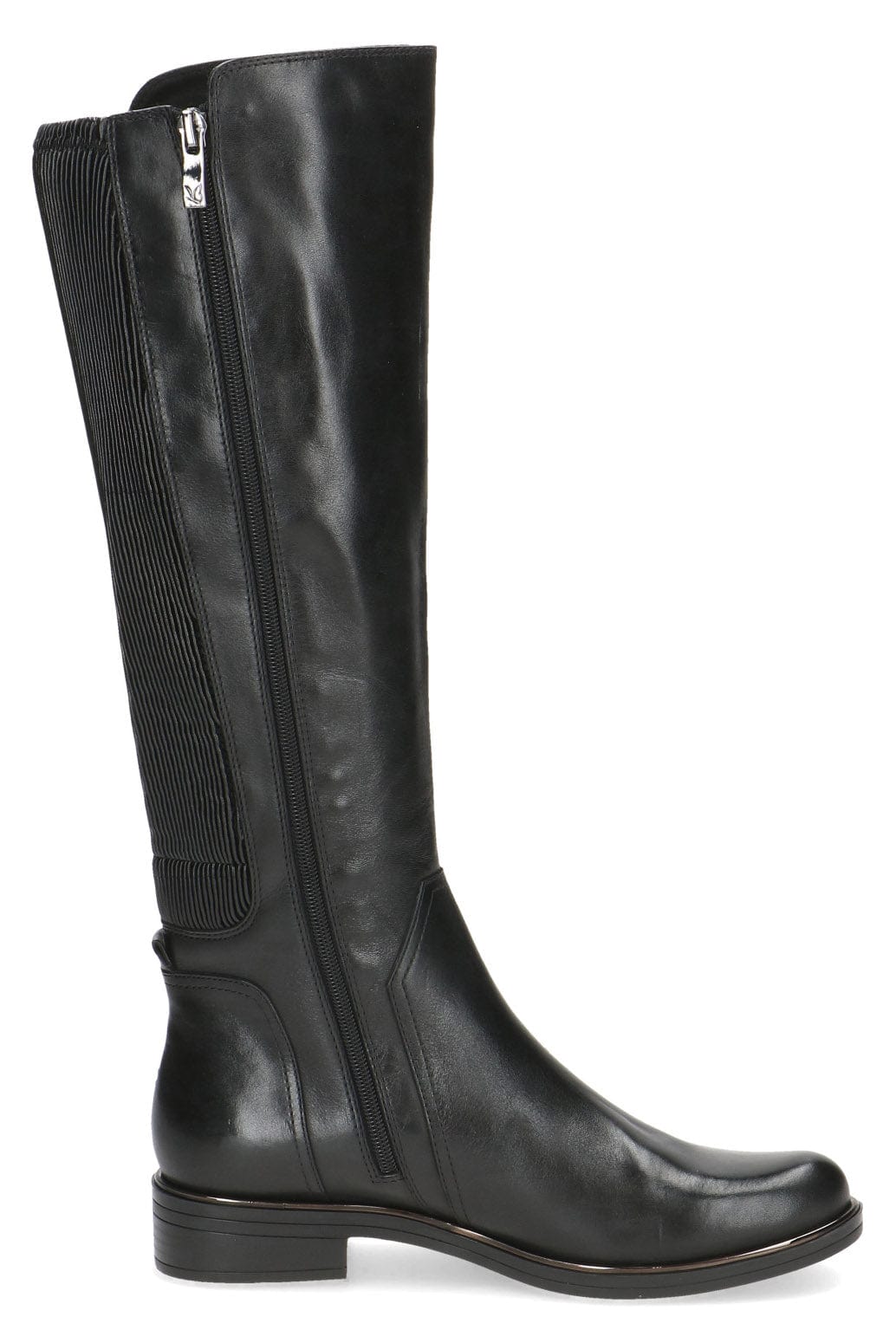 Caprice Leather Stretch Back Knee Boots - Black Comb 9-25523-41_019_4