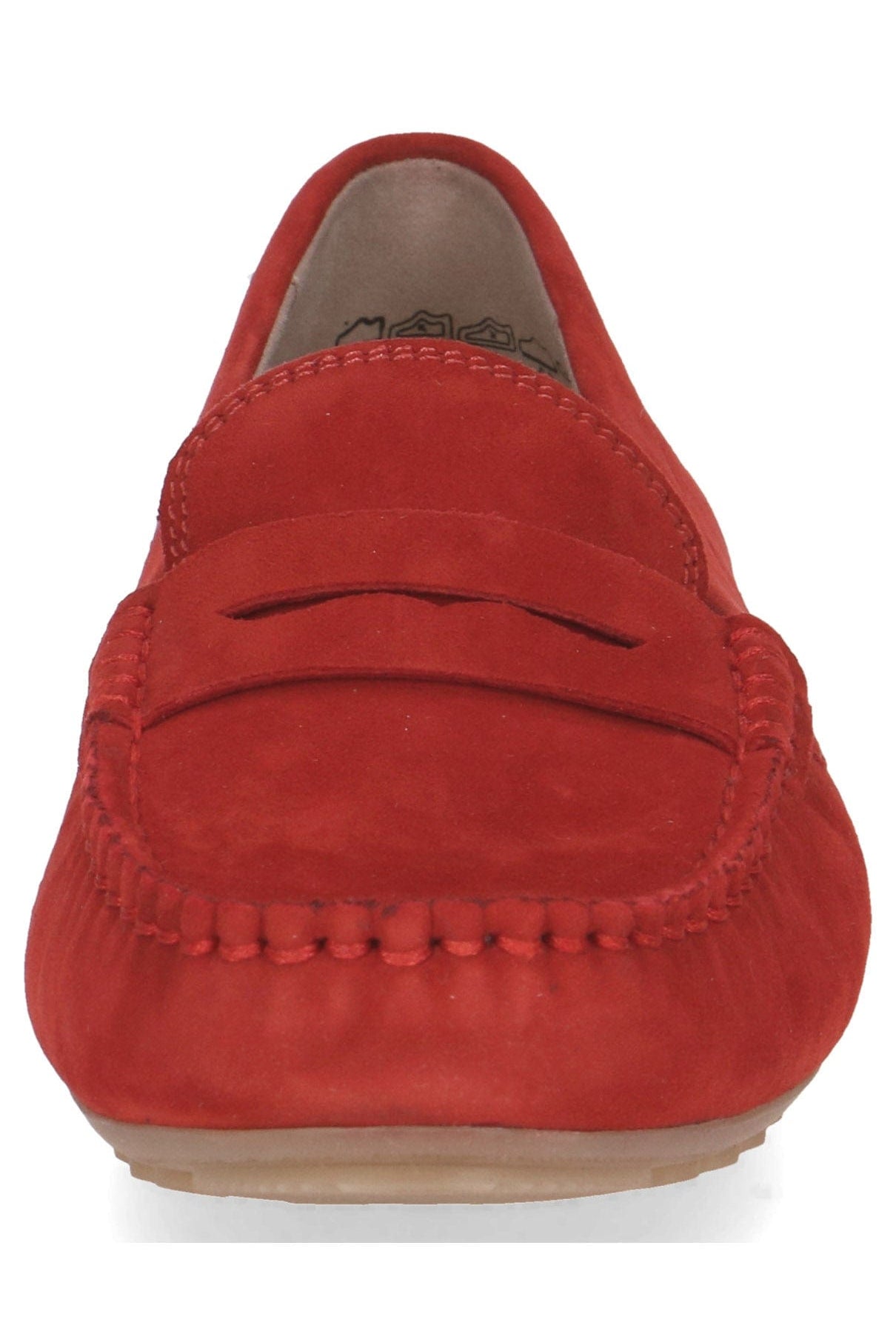Caprice Leather Suede Moccasin Shoes - Red Suede