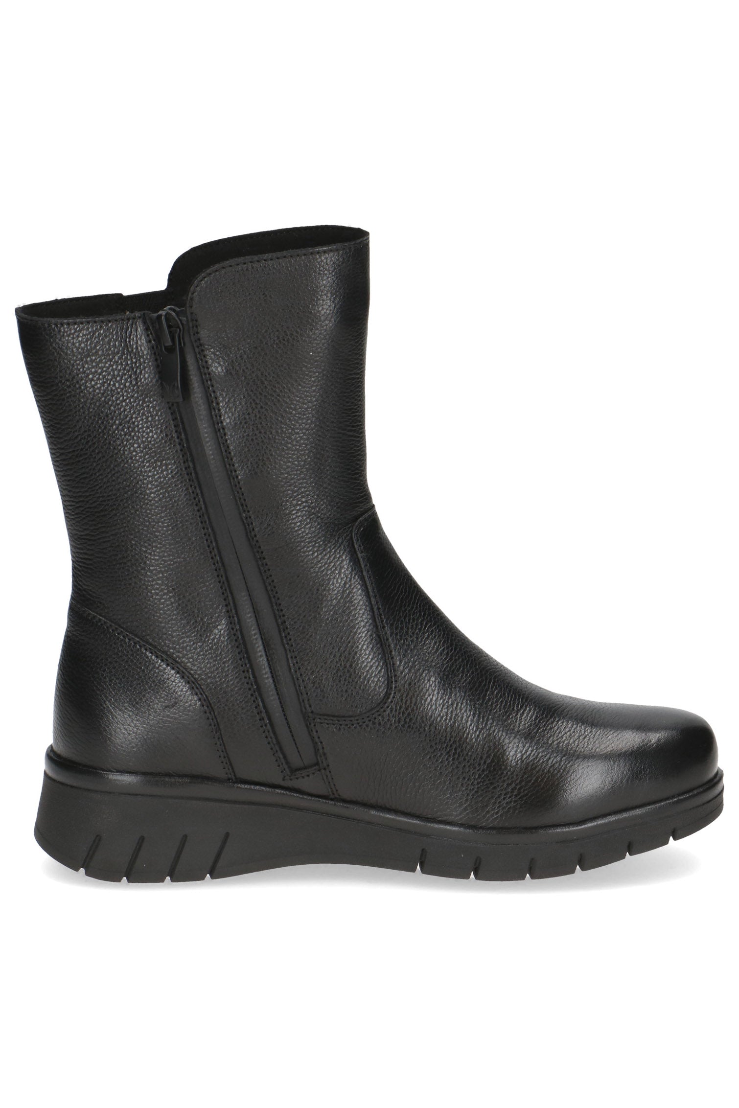 Caprice Leather TEX & BLUE GRIP Wide Fit Boots - Black Nappa
