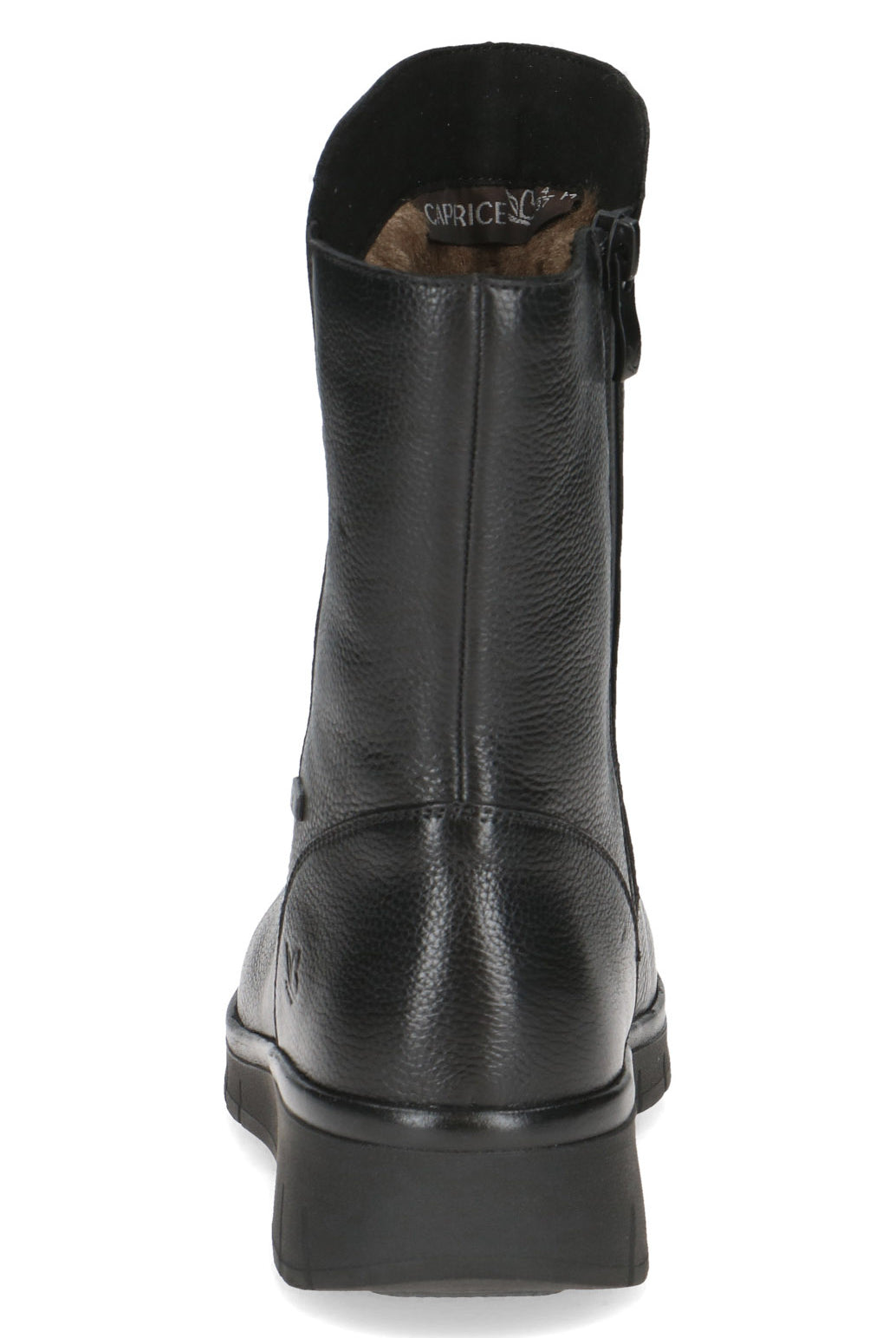 Caprice Leather TEX & BLUE GRIP Wide Fit Boots - Black Nappa
