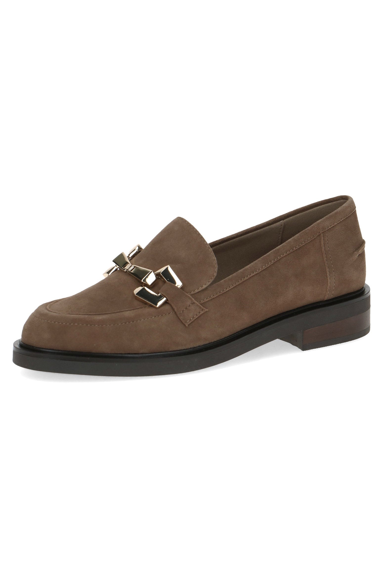 Caprice Moccasin Leather Shoes- Taupe Suede