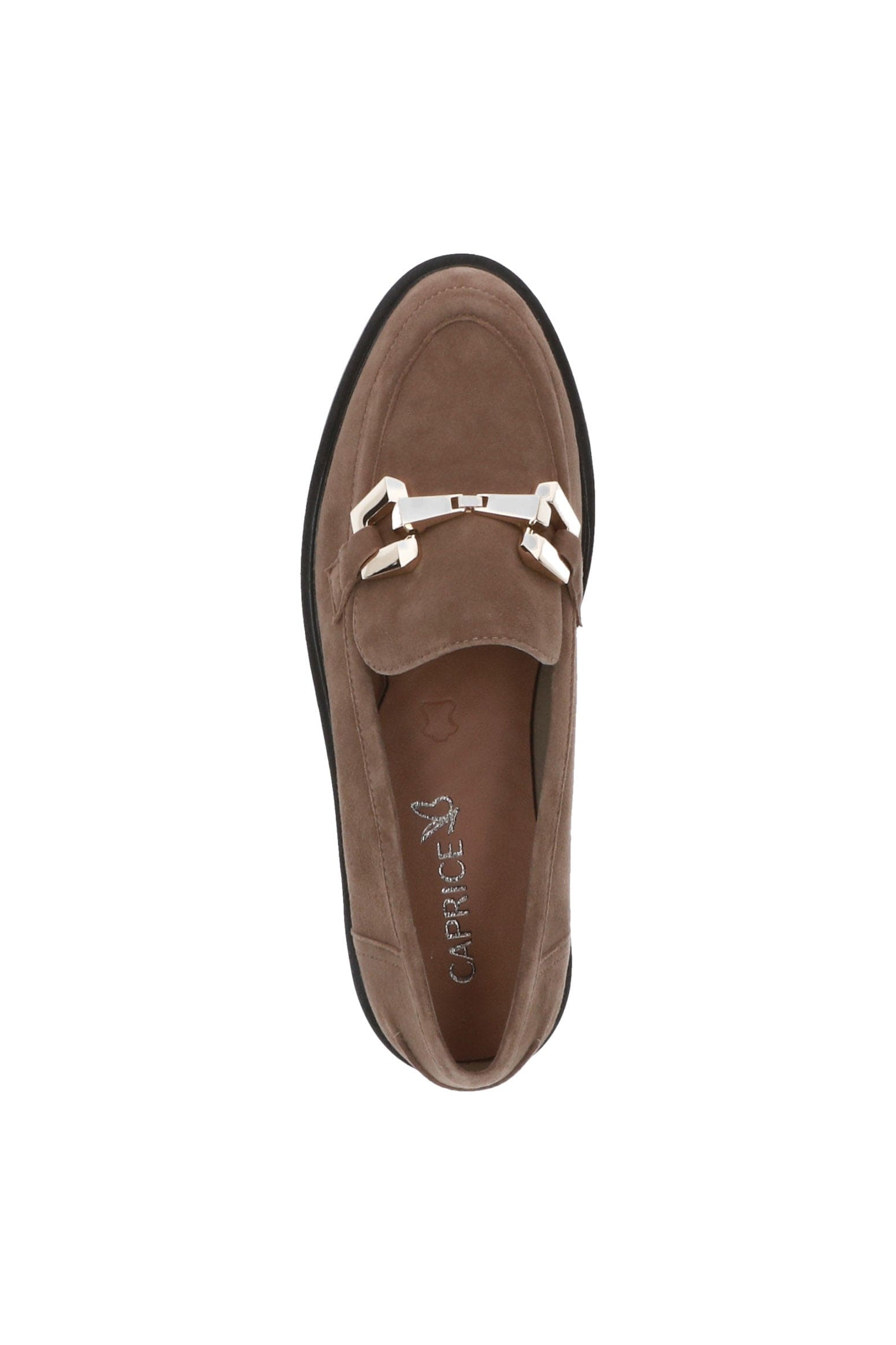 Caprice Moccasin Leather Shoes- Taupe Suede