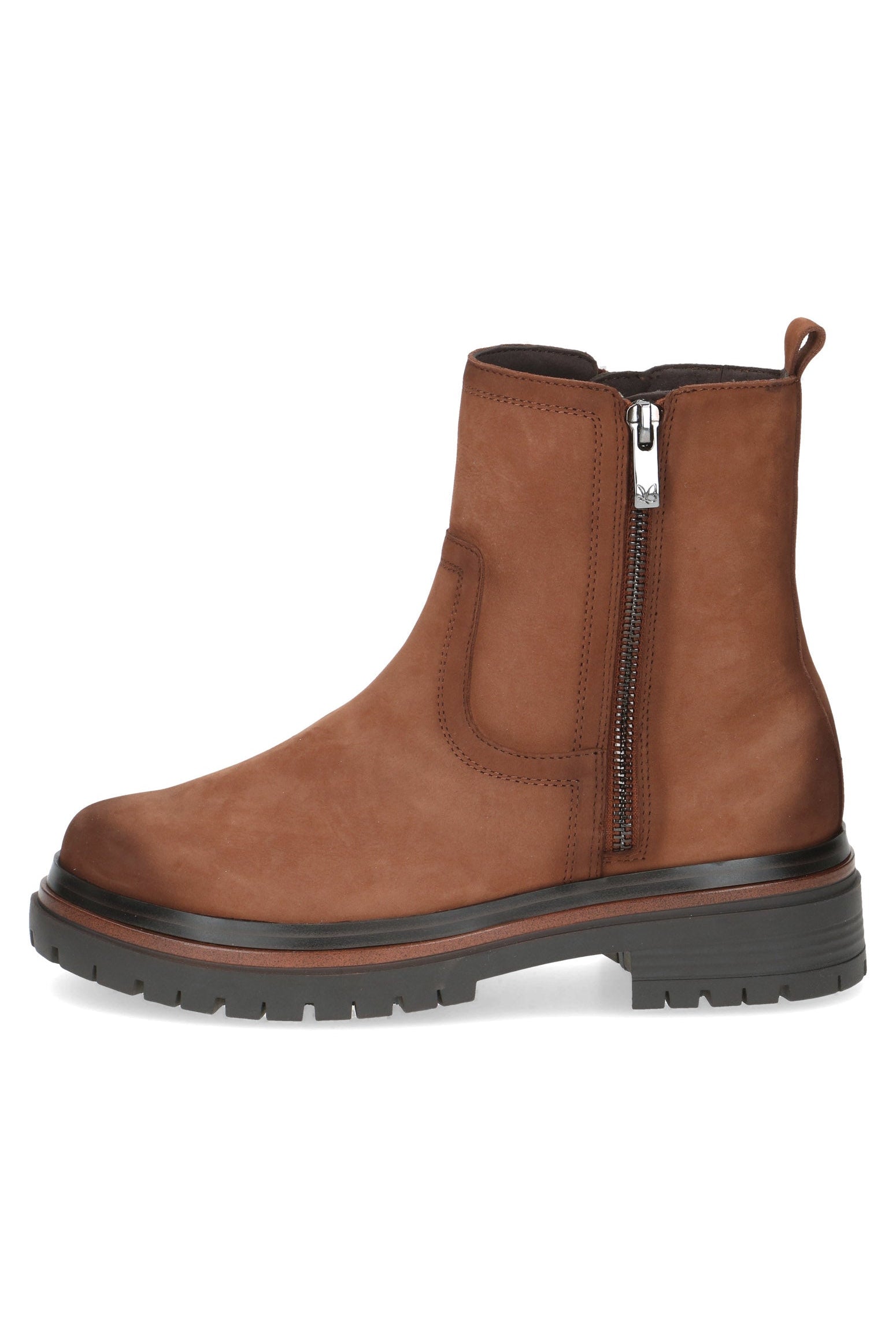 Caprice Nubuck Leather BLUE GRIP Boots - Cognac Nappa