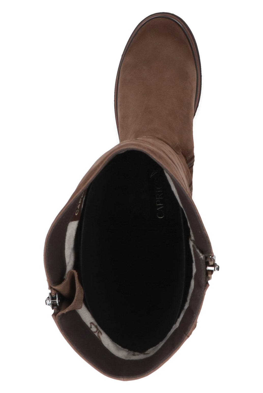 Caprice Nubuck Leather BLUE GRIP Knee High Boots - Taupe